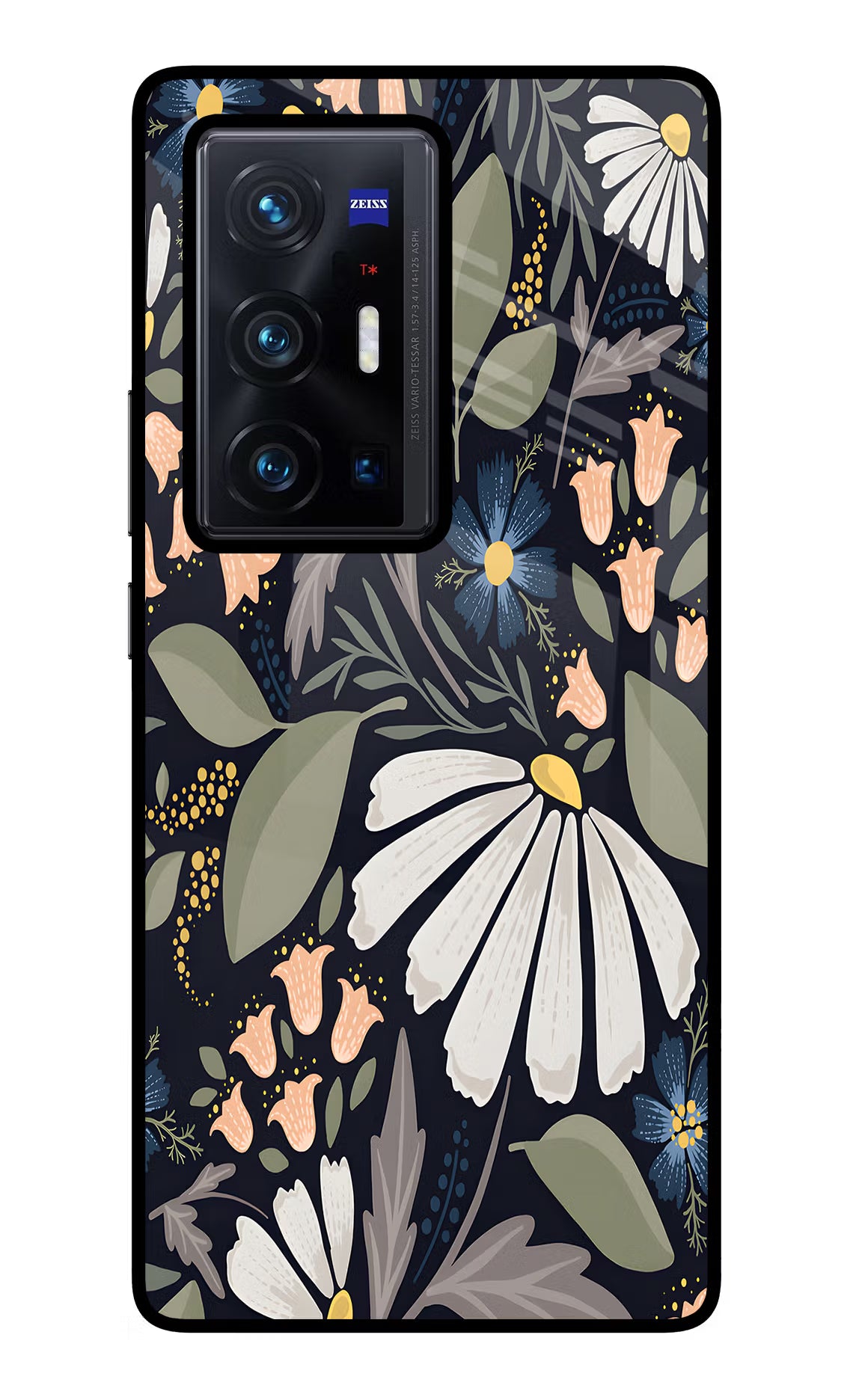 Flowers Art Vivo X70 Pro+ Glass Case - Flowers Art Vivo X70 Pro+ Glass Case Flowers Art Vivo X70 Pro+ Glass Case