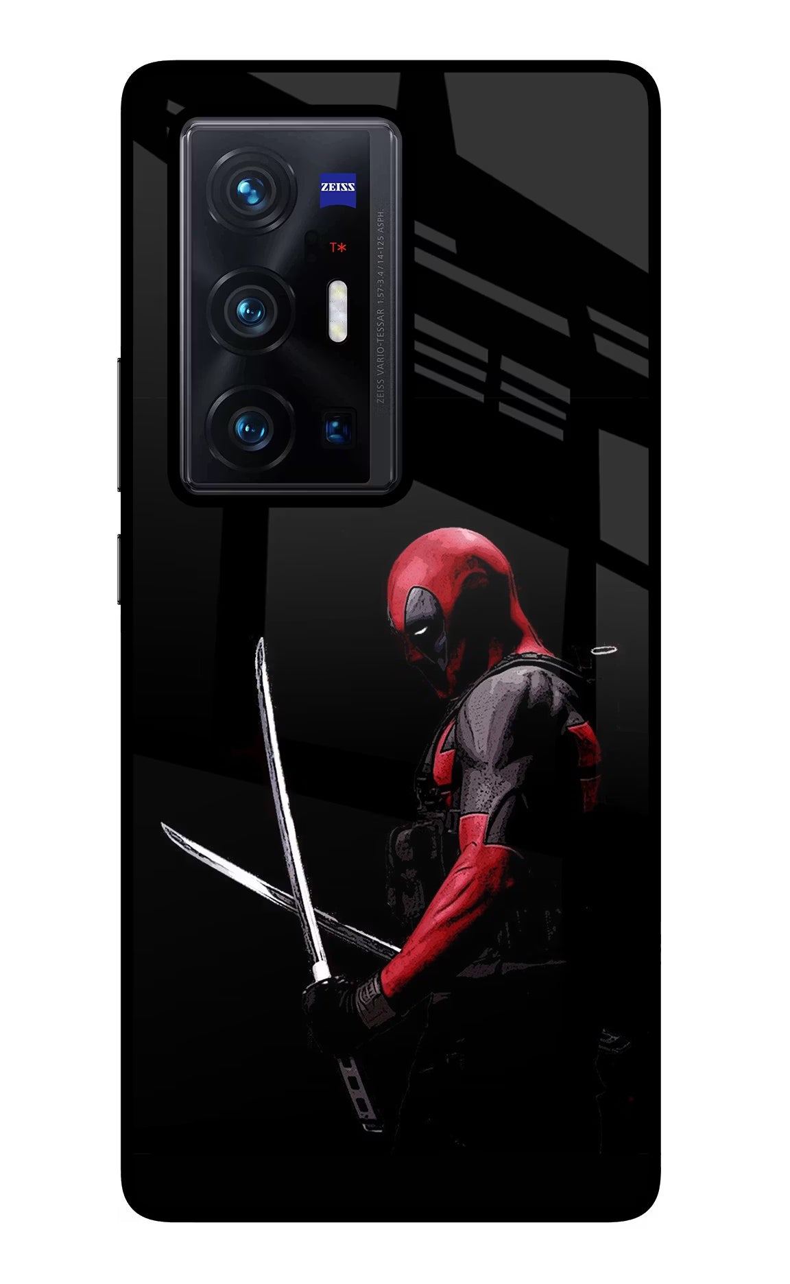 Deadpool Vivo X70 Pro+ Back Cover - Deadpool Vivo X70 Pro+ Glass Case Back Cover by Casekaro Deadpool Vivo X70 Pro+ Glass Case Back Cover by Casekaro