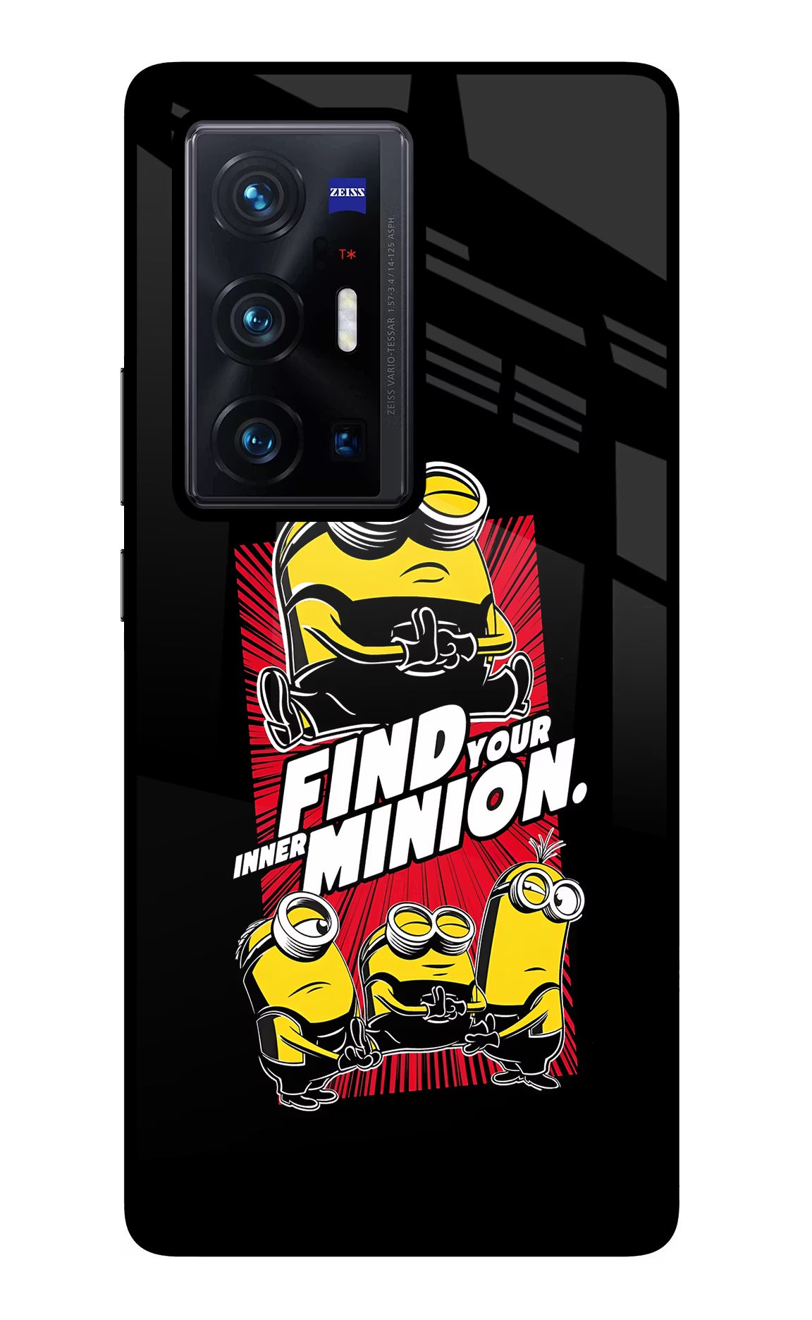 Find your inner Minion Vivo X70 Pro+ Glass Case - Find your inner Minion Vivo X70 Pro+ Glass Case Find your inner Minion Vivo X70 Pro+ Glass Case