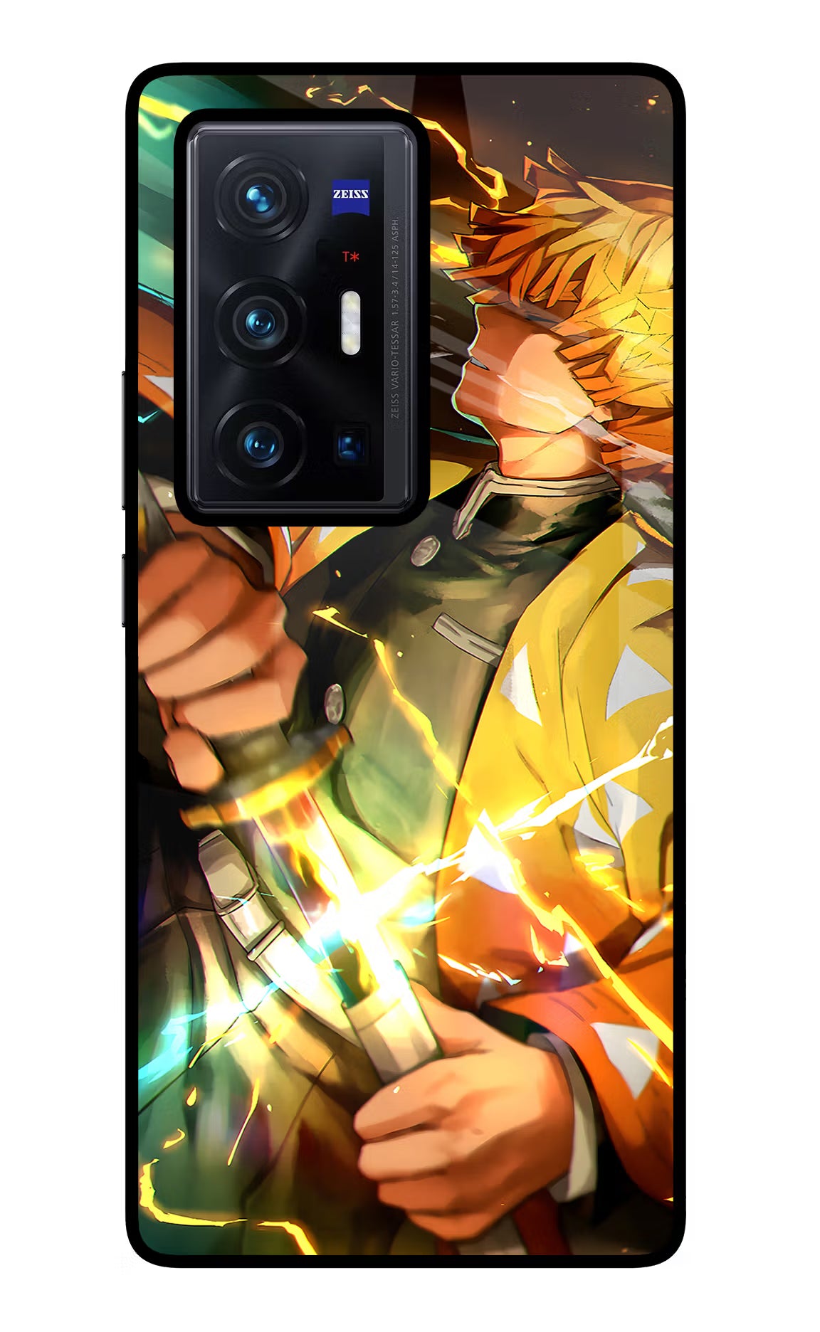 Demon Slayer Vivo X70 Pro+ Back Cover - Demon Slayer Vivo X70 Pro+ Glass Case Back Cover by Casekaro Demon Slayer Vivo X70 Pro+ Glass Case Back Cover by Casekaro