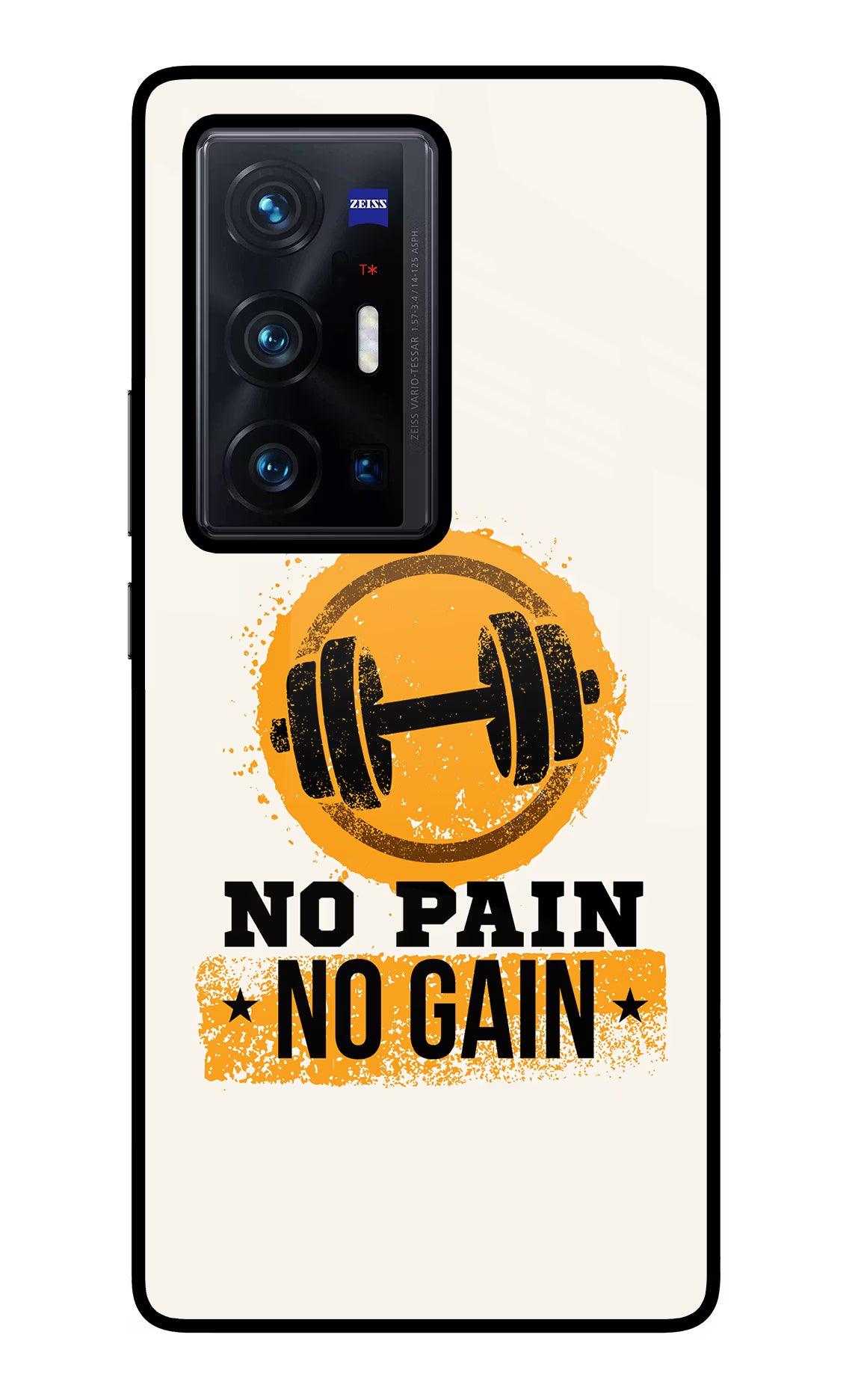 No Pain No Gain Vivo X70 Pro+ Back Cover - No Pain No Gain Vivo X70 Pro+ Glass Case Back Cover by Casekaro No Pain No Gain Vivo X70 Pro+ Glass Case Back Cover by Casekaro