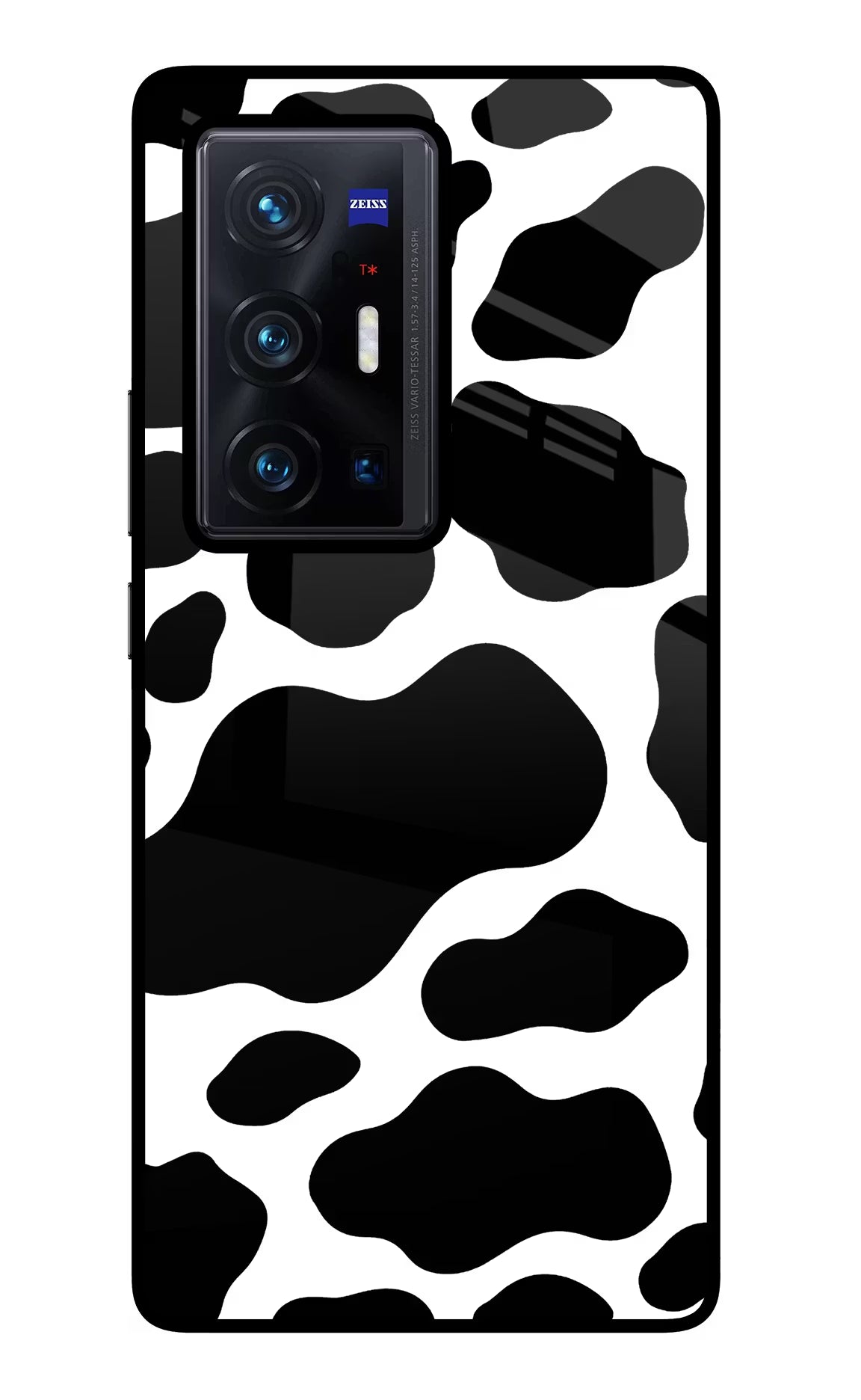 Cow Spots Vivo X70 Pro+ Back Cover - Cow Spots Vivo X70 Pro+ Glass Case Back Cover by Casekaro Cow Spots Vivo X70 Pro+ Glass Case Back Cover by Casekaro