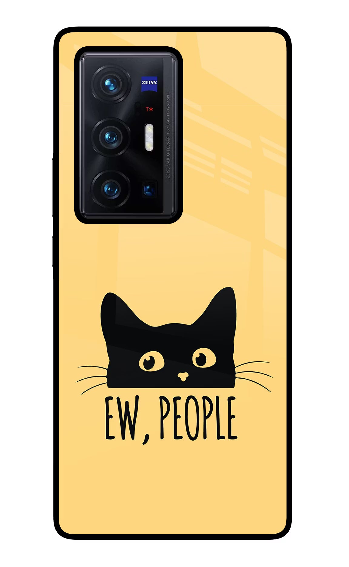 Ew People Catitude Vivo X70 Pro+ Back Cover - Ew People Catitude Vivo X70 Pro+ Glass Case Back Cover by Casekaro Ew People Catitude Vivo X70 Pro+ Glass Case Back Cover by Casekaro