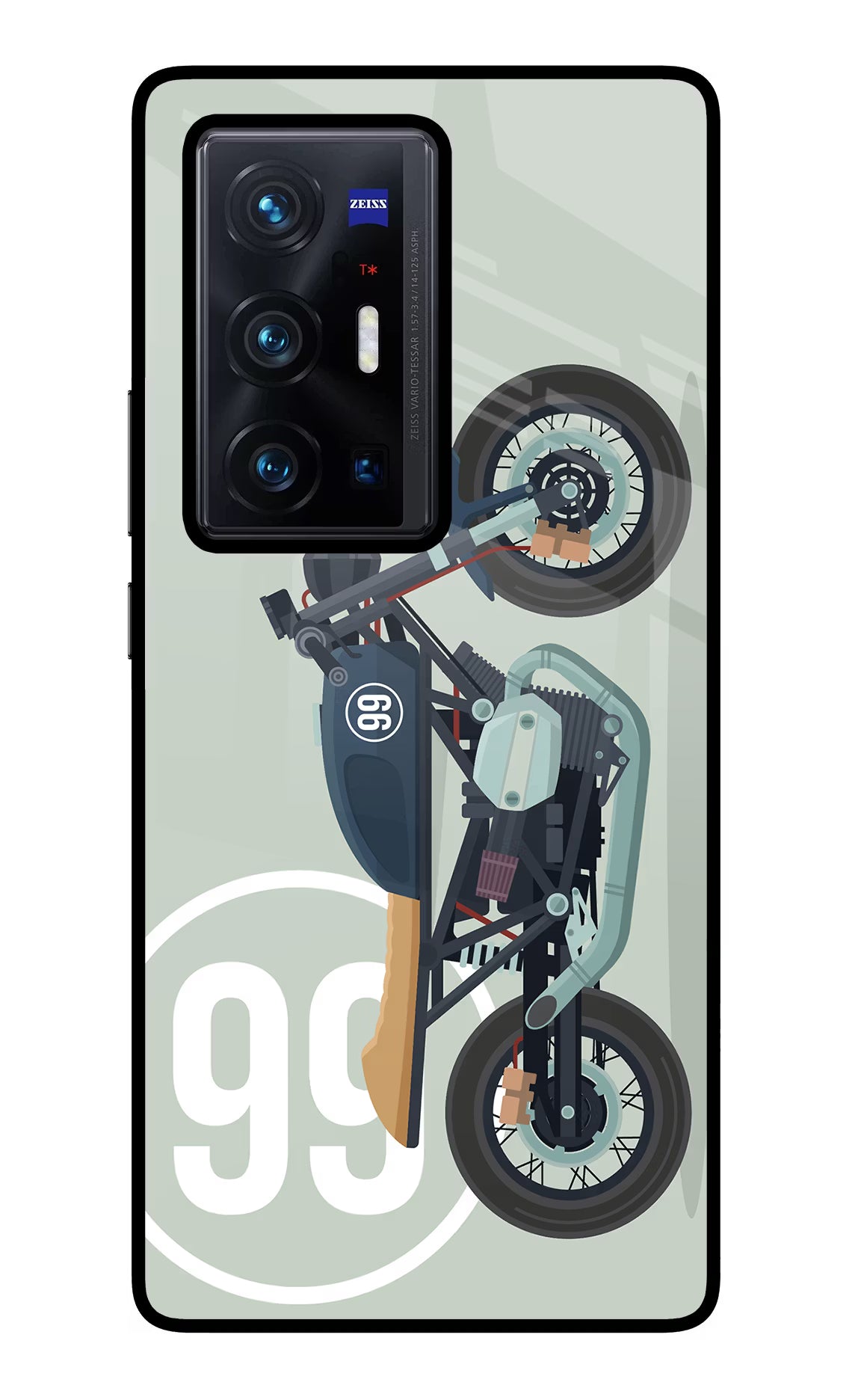 Classic Cafe Racer 99 Vivo X70 Pro+ Glass Case - Classic Cafe Racer 99 Vivo X70 Pro+ Glass Case Classic Cafe Racer 99 Vivo X70 Pro+ Glass Case