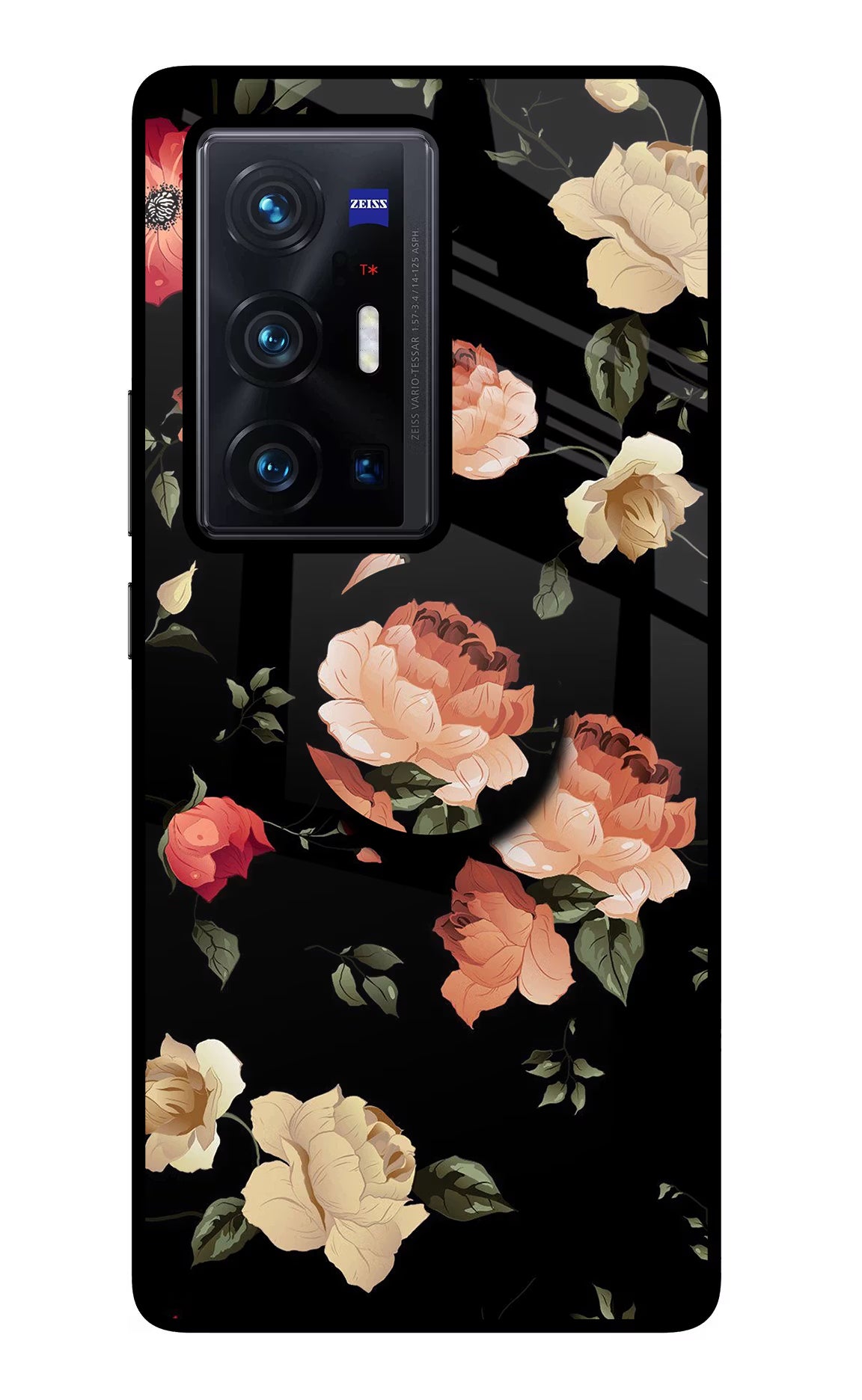 Flowers Vivo X70 Pro+ Glass Case - Flowers Vivo X70 Pro+ Glass Case Flowers Vivo X70 Pro+ Glass Case