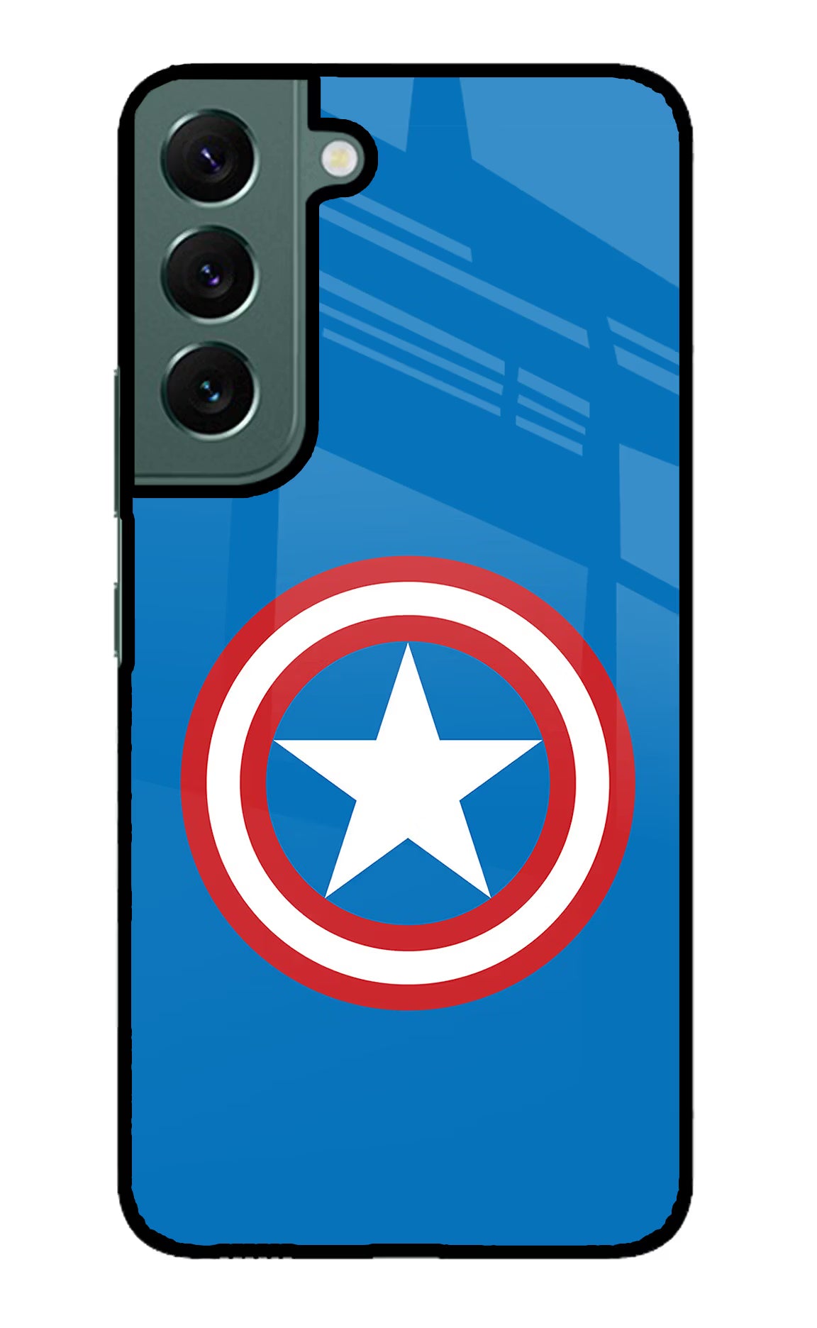 Captain America Logo Samsung S22 Glass Case - Captain America Logo Samsung S22 Glass Case Captain America Logo Samsung S22 Glass Case