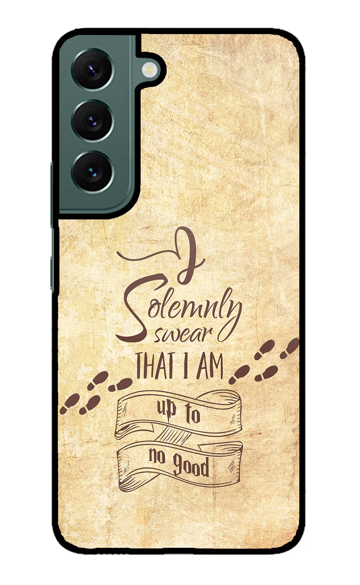 I Solemnly swear that i up to no good Samsung S22 Back Cover - I Solemnly swear that i up to no good Samsung S22 Glass Case Back Cover by Casekaro I Solemnly swear that i up to no good Samsung S22 Glass Case Back Cover by Casekaro