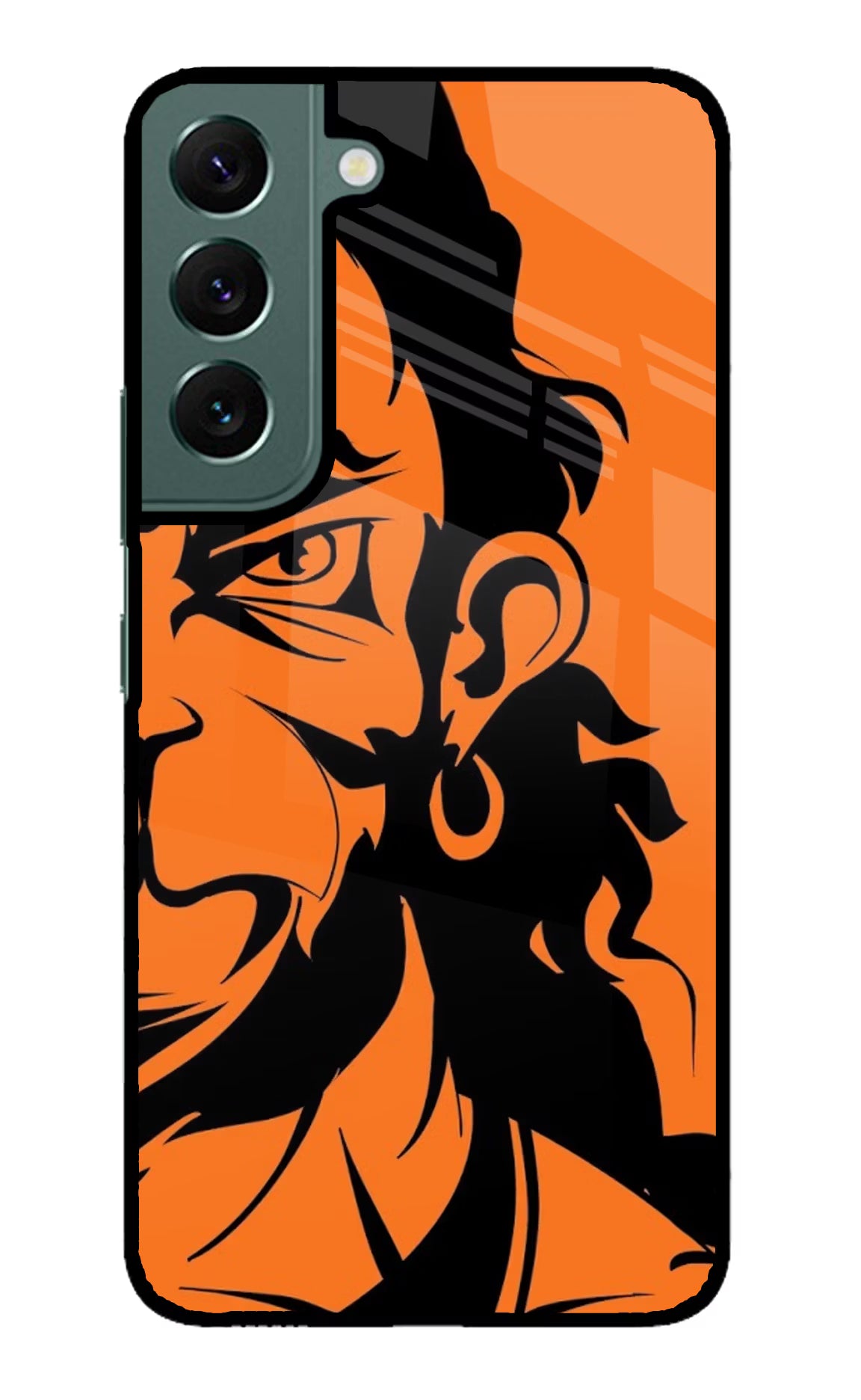 Hanuman Samsung S22 Back Cover - Hanuman Samsung S22 Glass Case Back Cover by Casekaro Hanuman Samsung S22 Glass Case Back Cover by Casekaro