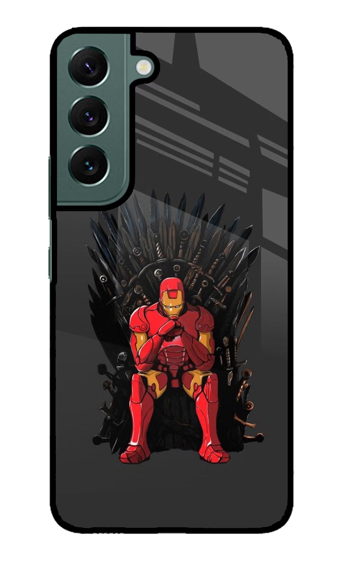 Ironman Throne Samsung S22 Glass Case - Ironman Throne Samsung S22 Glass Case Ironman Throne Samsung S22 Glass Case