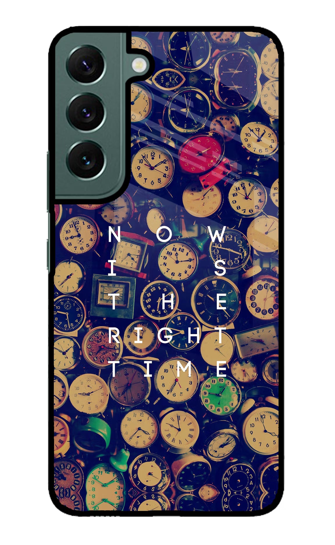 Now is the Right Time Quote Samsung S22 Back Cover - Now is the Right Time Quote Samsung S22 Glass Case Back Cover by Casekaro Now is the Right Time Quote Samsung S22 Glass Case Back Cover by Casekaro