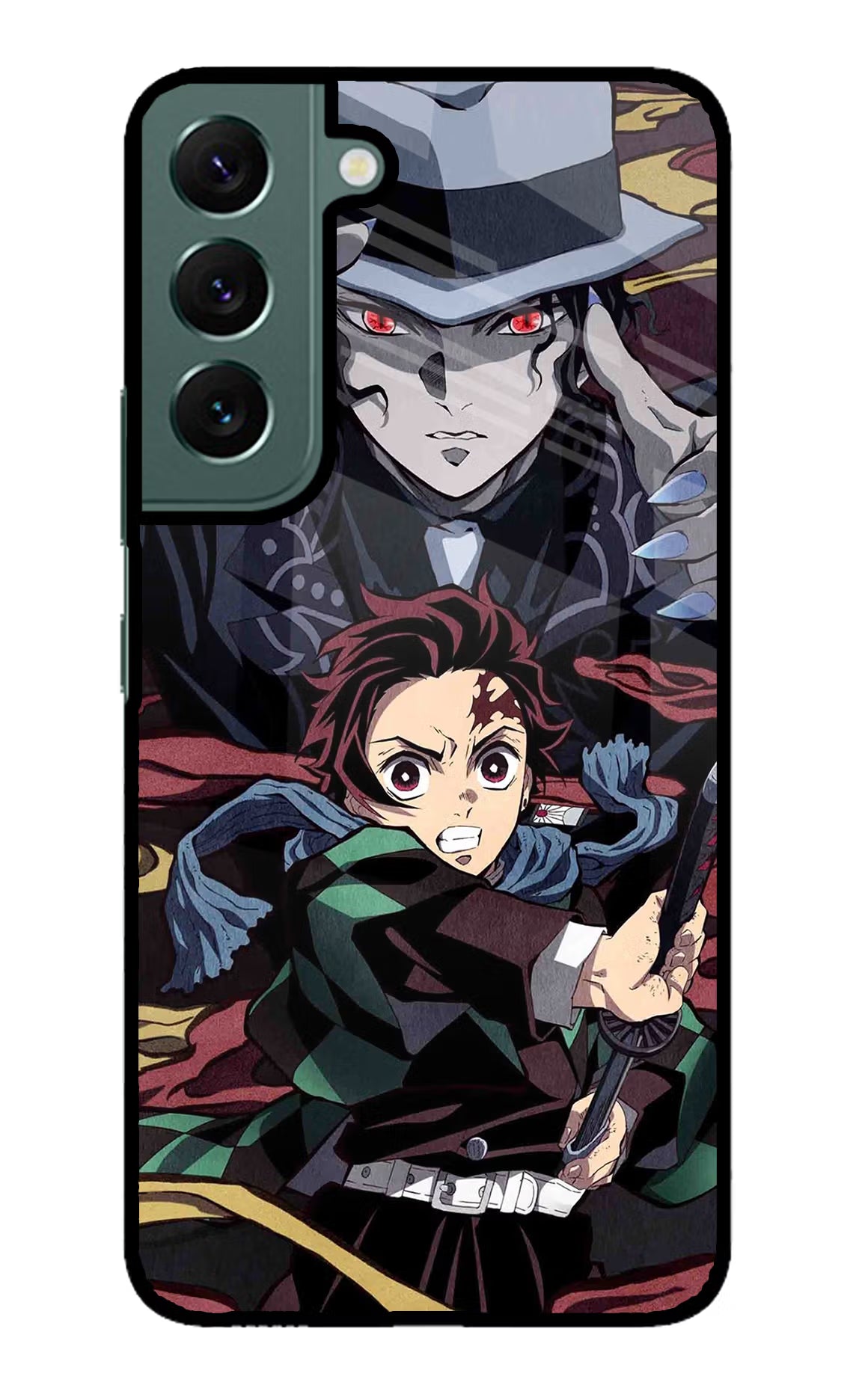 Demon Slayer Samsung S22 Back Cover - Demon Slayer Samsung S22 Glass Case Back Cover by Casekaro Demon Slayer Samsung S22 Glass Case Back Cover by Casekaro