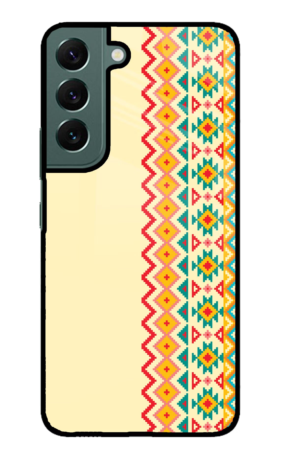 Ethnic Seamless Samsung S22 Back Cover - Ethnic Seamless Samsung S22 Glass Case Back Cover by Casekaro Ethnic Seamless Samsung S22 Glass Case Back Cover by Casekaro