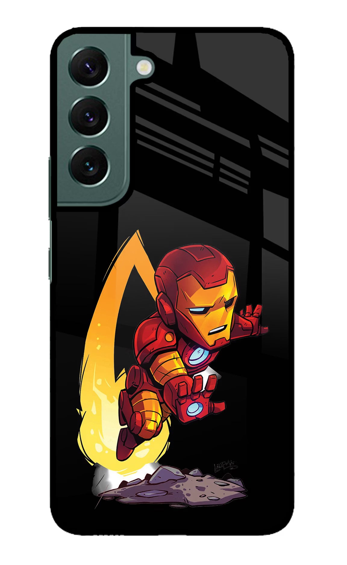 IronMan Samsung S22 Back Cover - IronMan Samsung S22 Glass Case Back Cover by Casekaro IronMan Samsung S22 Glass Case Back Cover by Casekaro