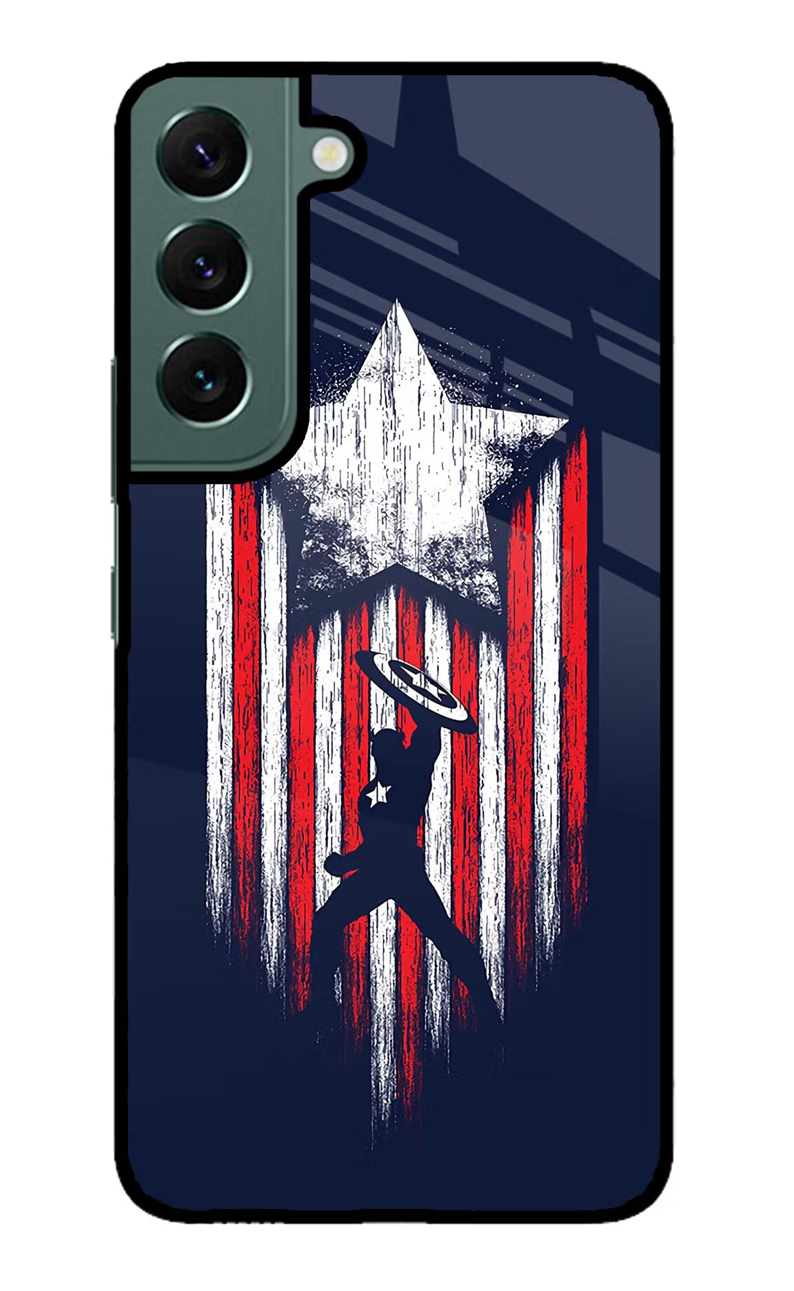 Captain America Marvel Art Samsung S22 Back Cover - Captain America Marvel Art Samsung S22 Glass Case Back Cover by Casekaro Captain America Marvel Art Samsung S22 Glass Case Back Cover by Casekaro