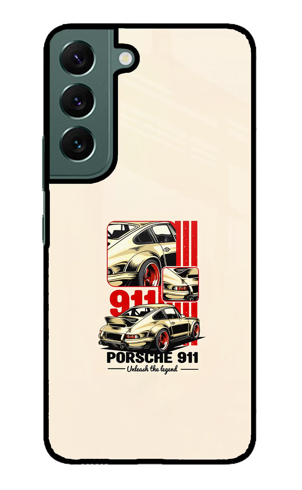 Classic Porsche 911 Samsung S22 Back Cover - Classic Porsche 911 Samsung S22 Glass Case Back Cover by Casekaro Classic Porsche 911 Samsung S22 Glass Case Back Cover by Casekaro