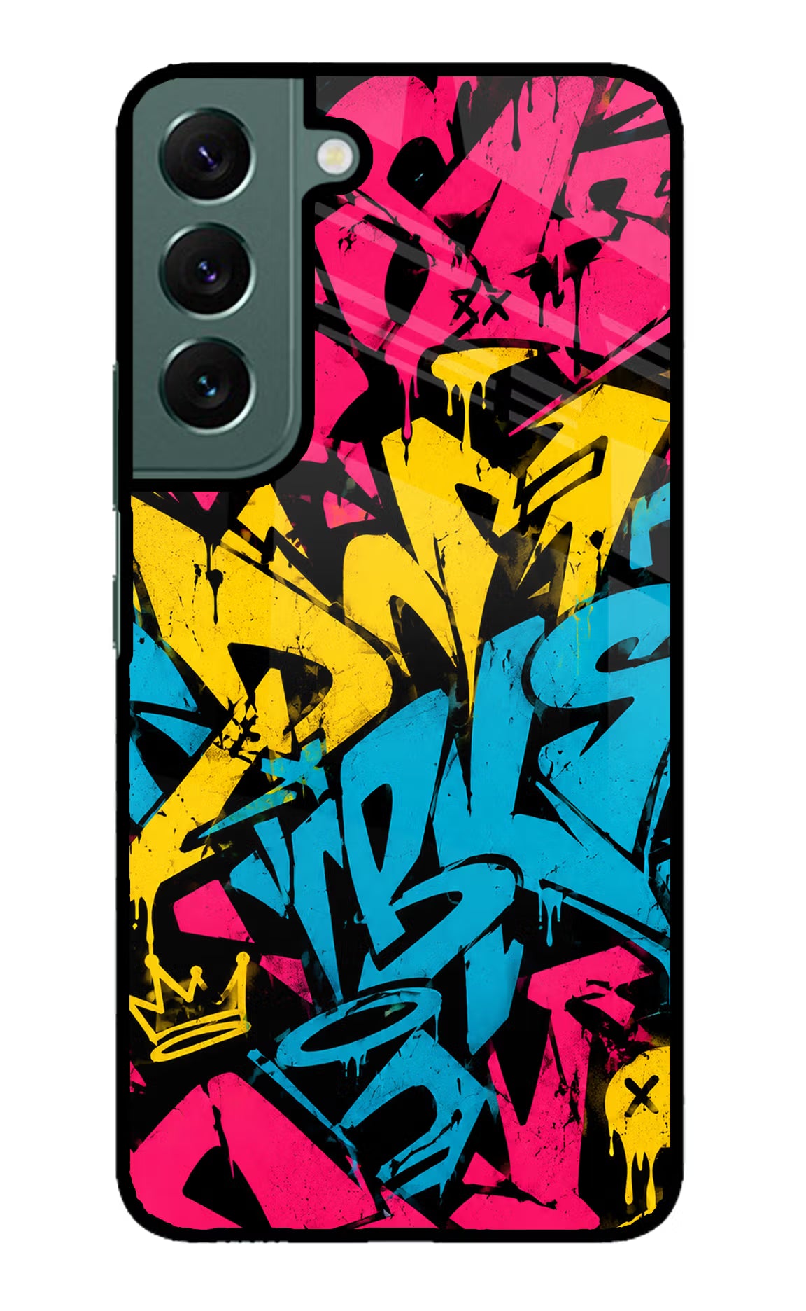 Graffiti Vibe Samsung S22 Glass Case - Graffiti Vibe Samsung S22 Glass Case Graffiti Vibe Samsung S22 Glass Case