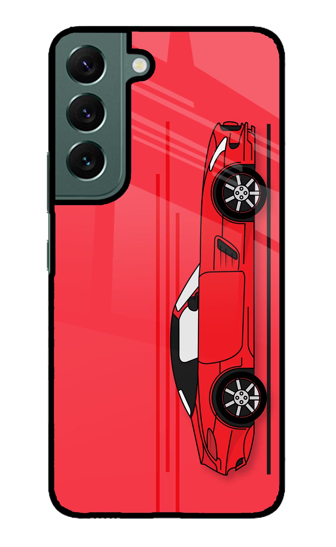 Red Velocity Samsung S22 Plus Back Cover - Red Velocity Samsung S22 Plus Glass Case Back Cover by Casekaro Red Velocity Samsung S22 Plus Glass Case Back Cover by Casekaro