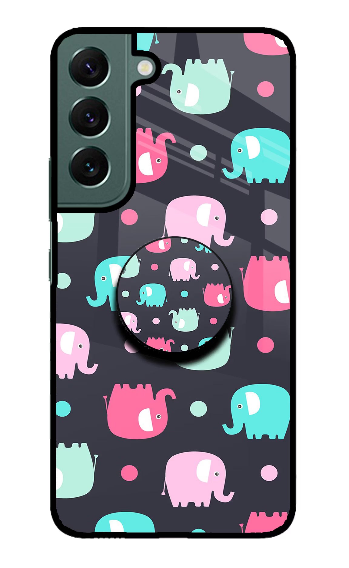 Baby Elephants Samsung S22 Plus Glass Case - Baby Elephants Samsung S22 Plus Glass Case Baby Elephants Samsung S22 Plus Glass Case