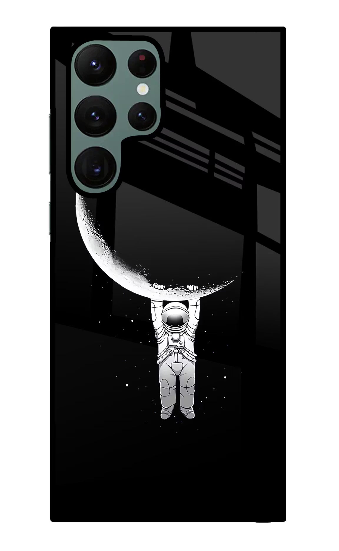 Moon Space Samsung S22 Ultra Back Cover - Moon Space Samsung S22 Ultra Glass Case Back Cover by Casekaro Moon Space Samsung S22 Ultra Glass Case Back Cover by Casekaro