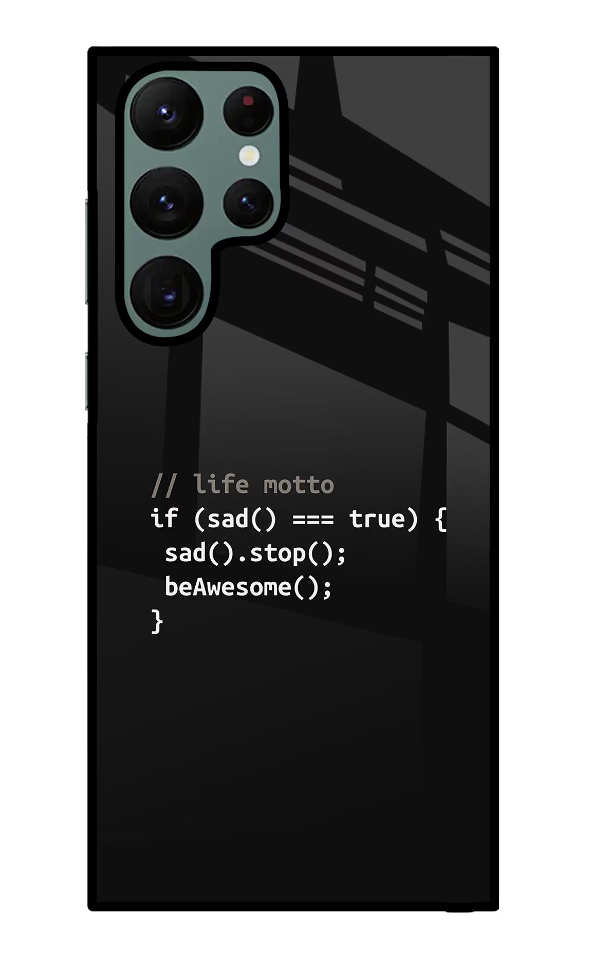 Life Motto Code Samsung S22 Ultra Back Cover - Life Motto Code Samsung S22 Ultra Glass Case Back Cover by Casekaro Life Motto Code Samsung S22 Ultra Glass Case Back Cover by Casekaro