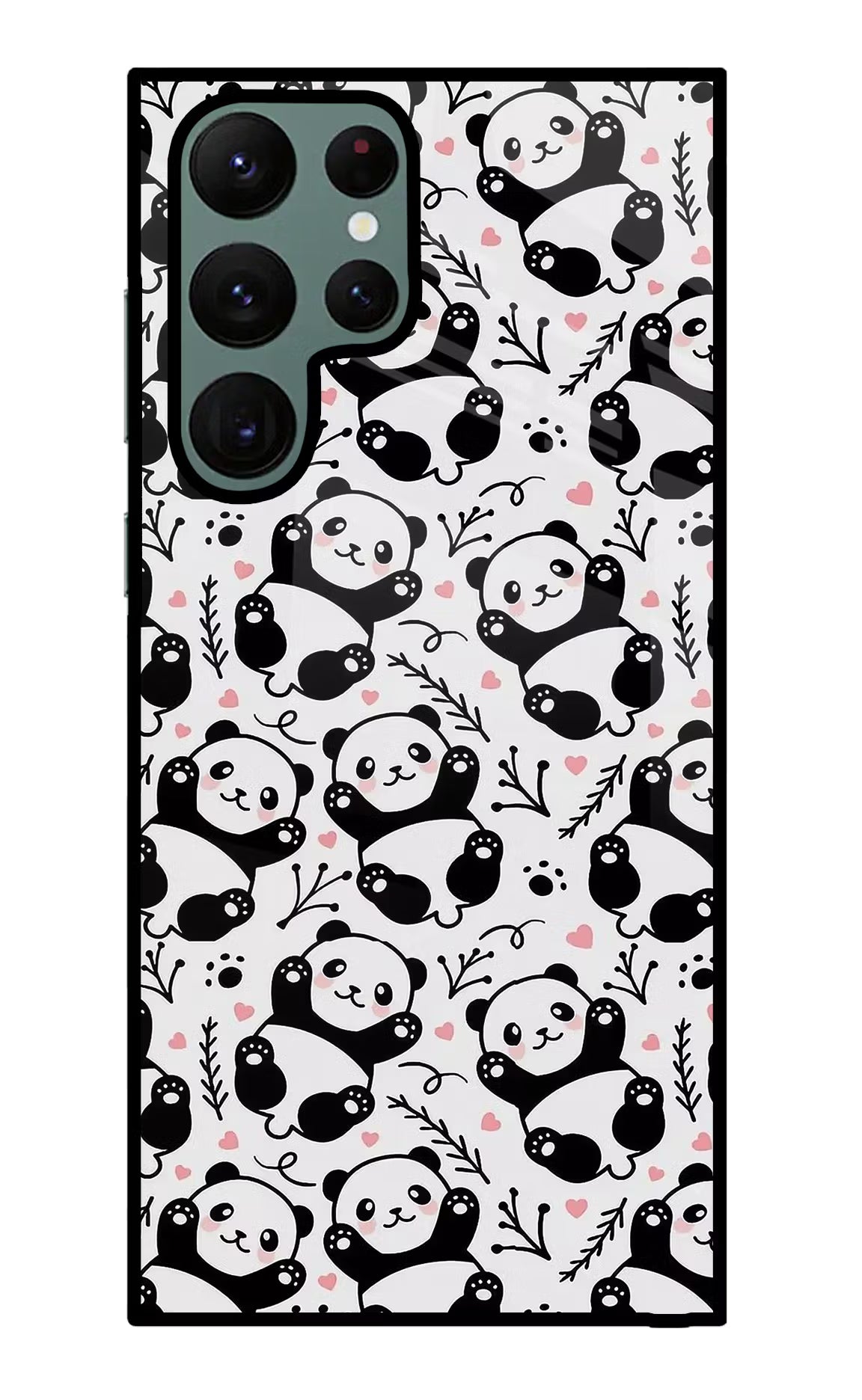 Cute Panda Samsung S22 Ultra Back Cover - Cute Panda Samsung S22 Ultra Glass Case Back Cover by Casekaro Cute Panda Samsung S22 Ultra Glass Case Back Cover by Casekaro