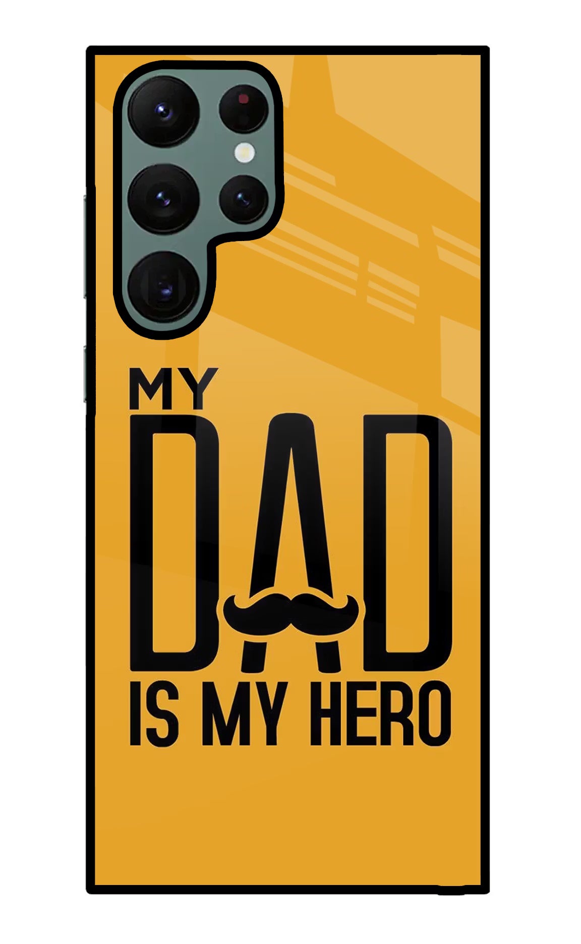 My Dad Is My Hero Samsung S22 Ultra Back Cover - My Dad Is My Hero Samsung S22 Ultra Glass Case Back Cover by Casekaro My Dad Is My Hero Samsung S22 Ultra Glass Case Back Cover by Casekaro