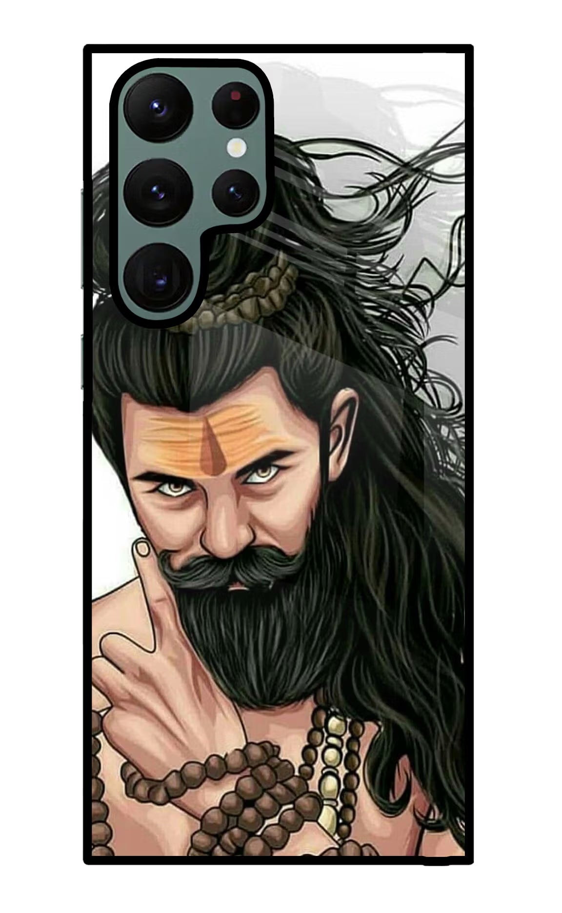 Mahadev Samsung S22 Ultra Back Cover - Mahadev Samsung S22 Ultra Glass Case Back Cover by Casekaro Mahadev Samsung S22 Ultra Glass Case Back Cover by Casekaro