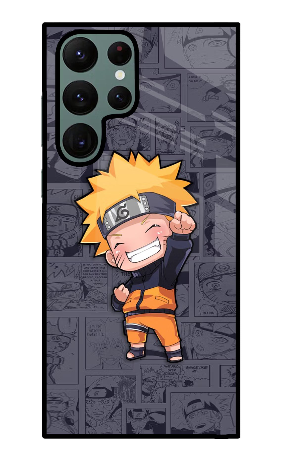 Chota Naruto Samsung S22 Ultra Back Cover - Chota Naruto Samsung S22 Ultra Glass Case Back Cover by Casekaro Chota Naruto Samsung S22 Ultra Glass Case Back Cover by Casekaro
