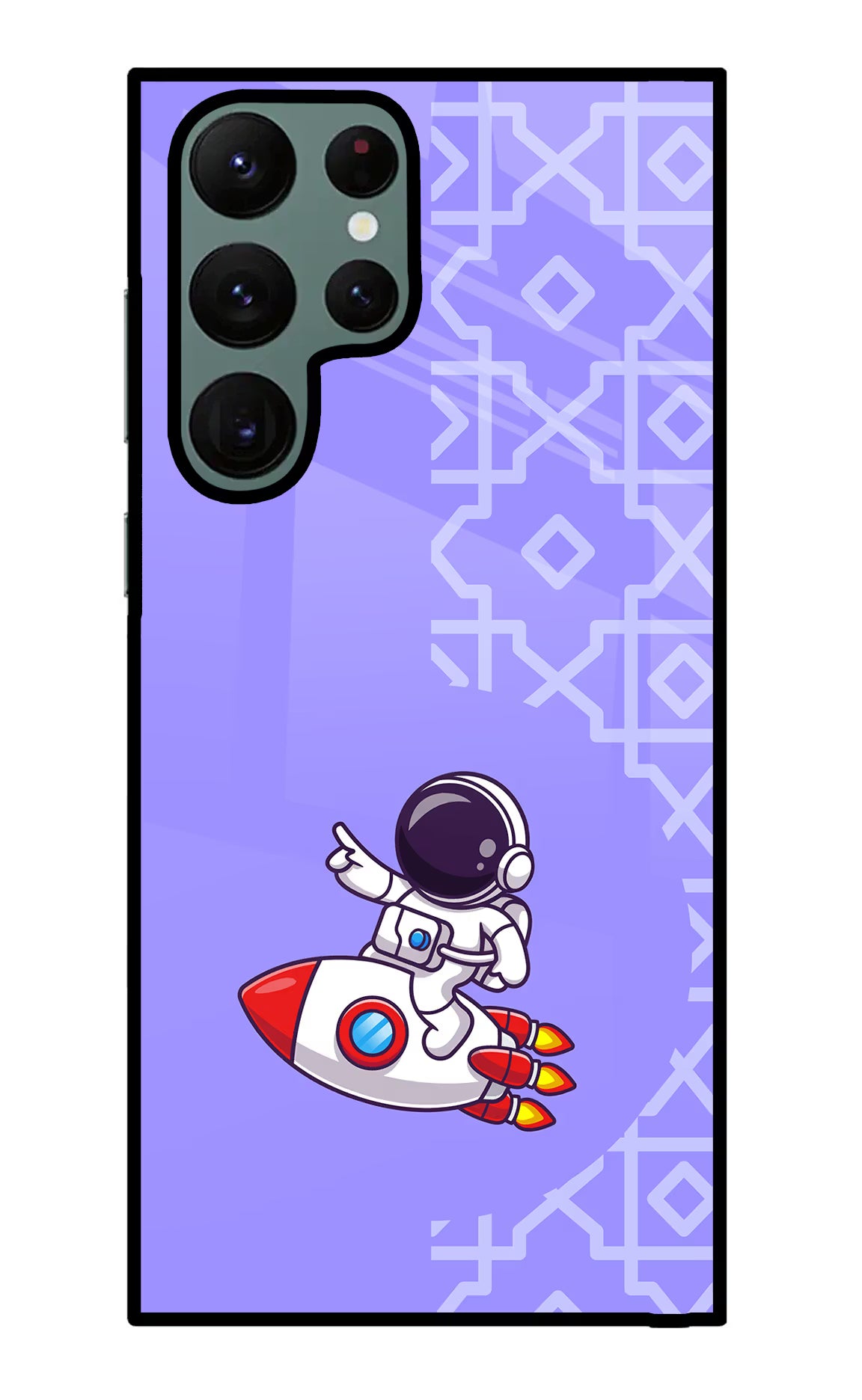 Cute Astronaut Samsung S22 Ultra Back Cover - Cute Astronaut Samsung S22 Ultra Glass Case Back Cover by Casekaro Cute Astronaut Samsung S22 Ultra Glass Case Back Cover by Casekaro