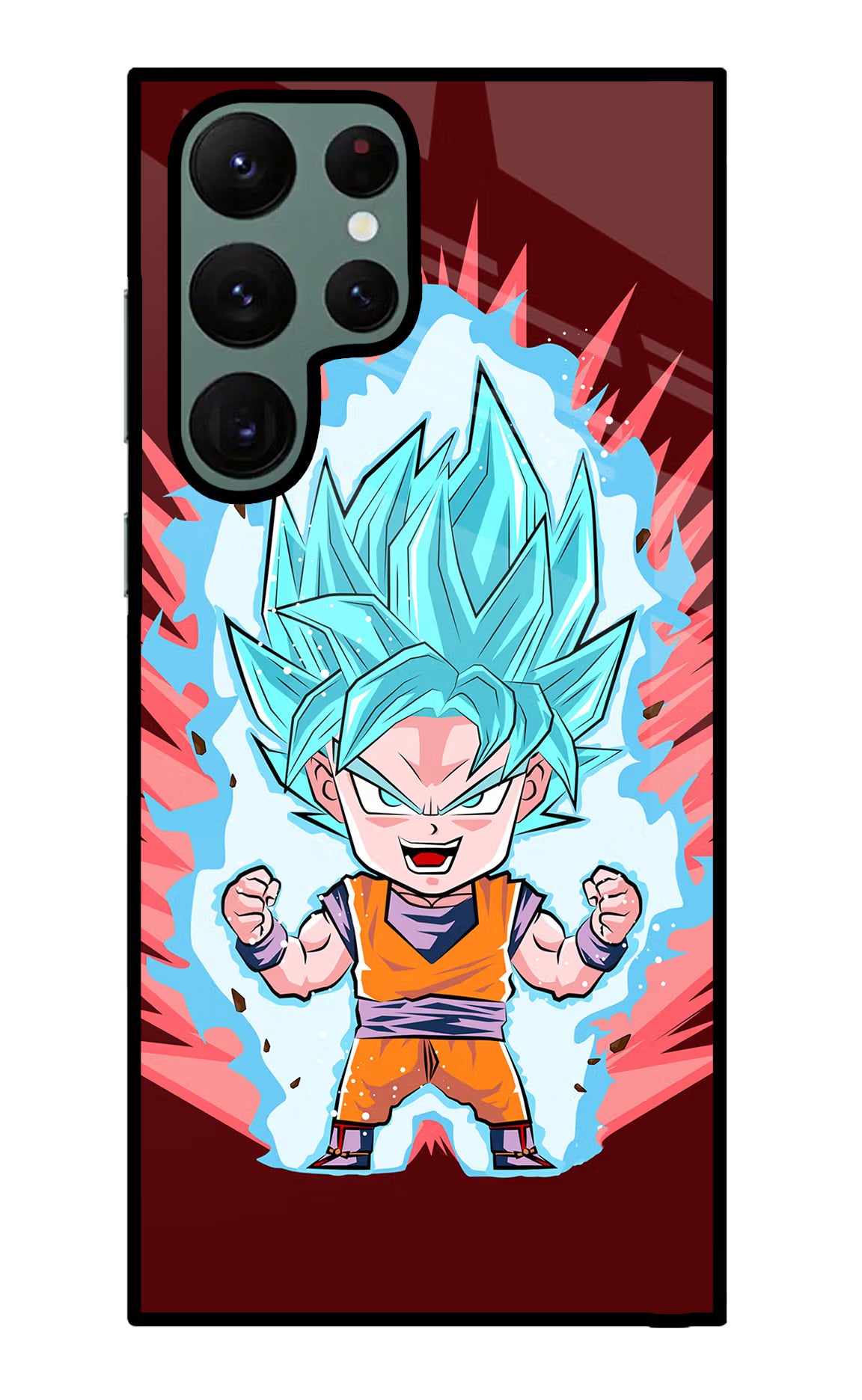 Goku Little Samsung S22 Ultra Back Cover - Goku Little Samsung S22 Ultra Glass Case Back Cover by Casekaro Goku Little Samsung S22 Ultra Glass Case Back Cover by Casekaro