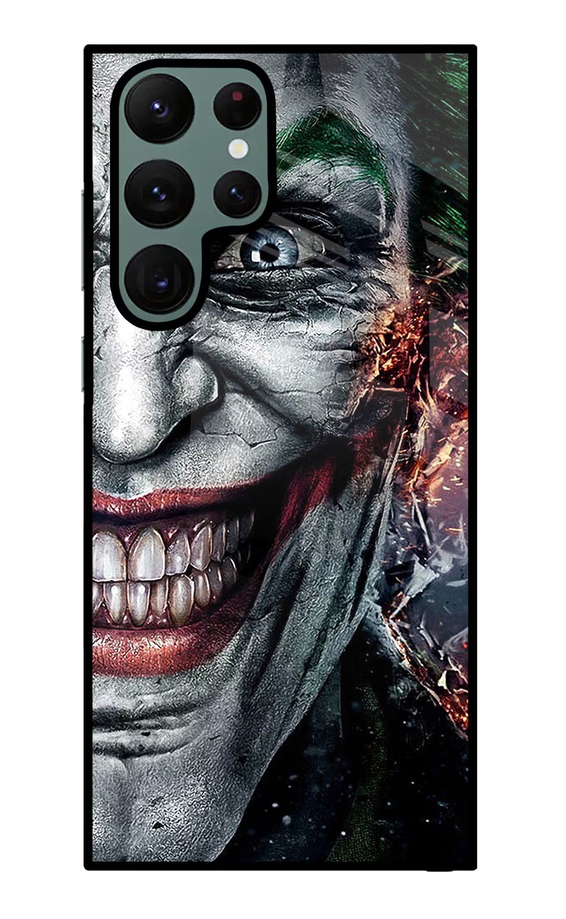 Joker Cam Samsung S22 Ultra Back Cover - Joker Cam Samsung S22 Ultra Glass Case Back Cover by Casekaro Joker Cam Samsung S22 Ultra Glass Case Back Cover by Casekaro