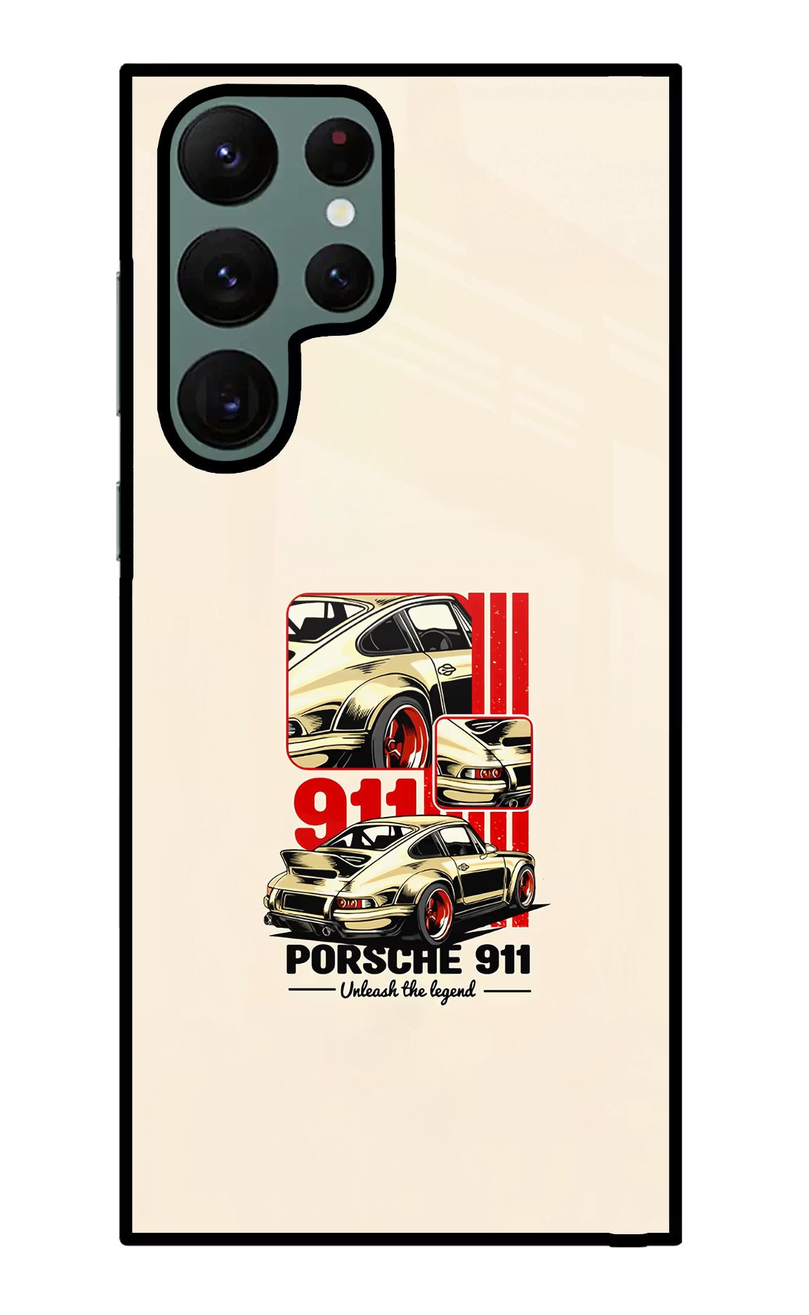 Classic Porsche 911 Samsung S22 Ultra Back Cover - Classic Porsche 911 Samsung S22 Ultra Glass Case Back Cover by Casekaro Classic Porsche 911 Samsung S22 Ultra Glass Case Back Cover by Casekaro