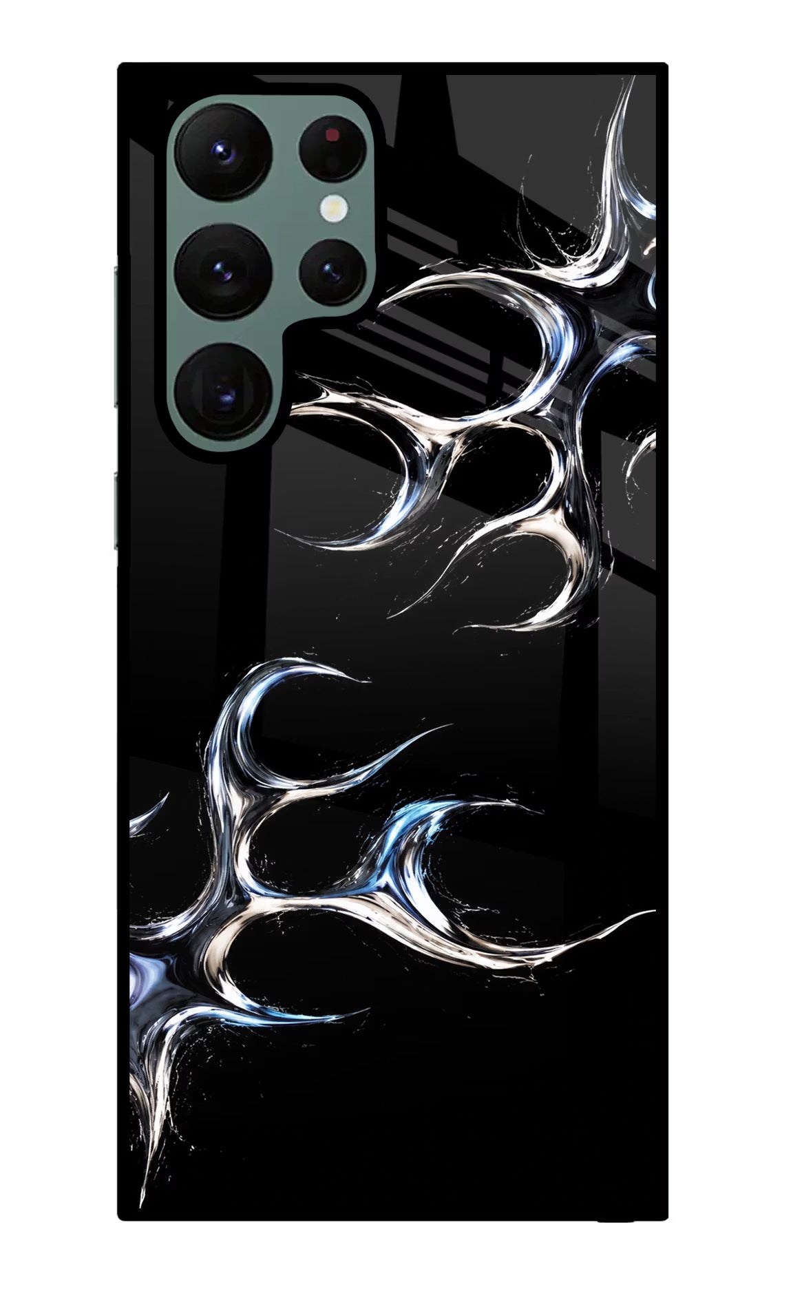 Chrome Tribal Samsung S22 Ultra Glass Case - Chrome Tribal Samsung S22 Ultra Glass Case Chrome Tribal Samsung S22 Ultra Glass Case