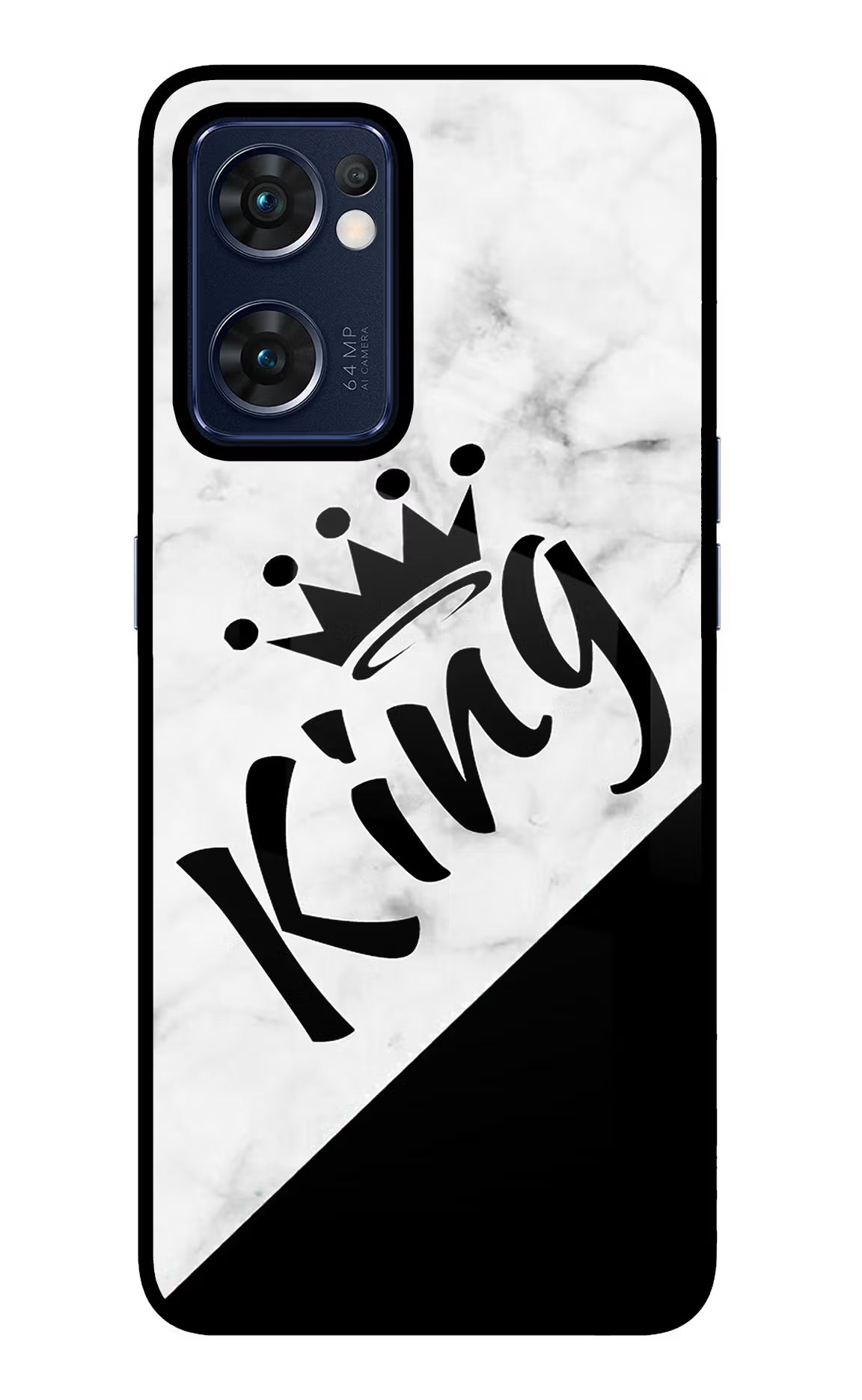 King Oppo Reno7 5G Glass Case - King Oppo Reno7 5G Glass Case King Oppo Reno7 5G Glass Case