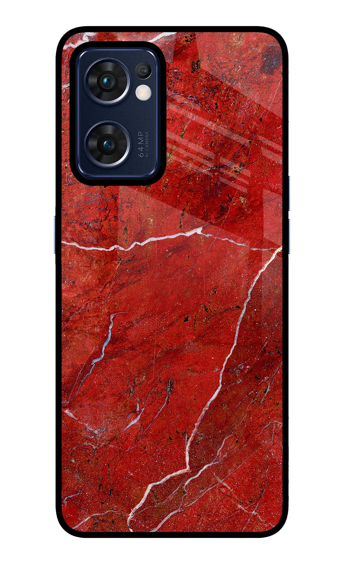 Red Marble Design Oppo Reno7 5G Glass Case - Red Marble Design Oppo Reno7 5G Glass Case Red Marble Design Oppo Reno7 5G Glass Case