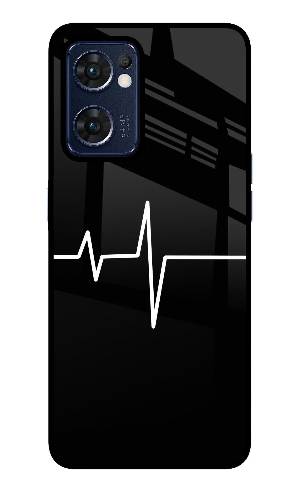 Heart Beats Oppo Reno7 5G Glass Case - Heart Beats Oppo Reno7 5G Glass Case Heart Beats Oppo Reno7 5G Glass Case