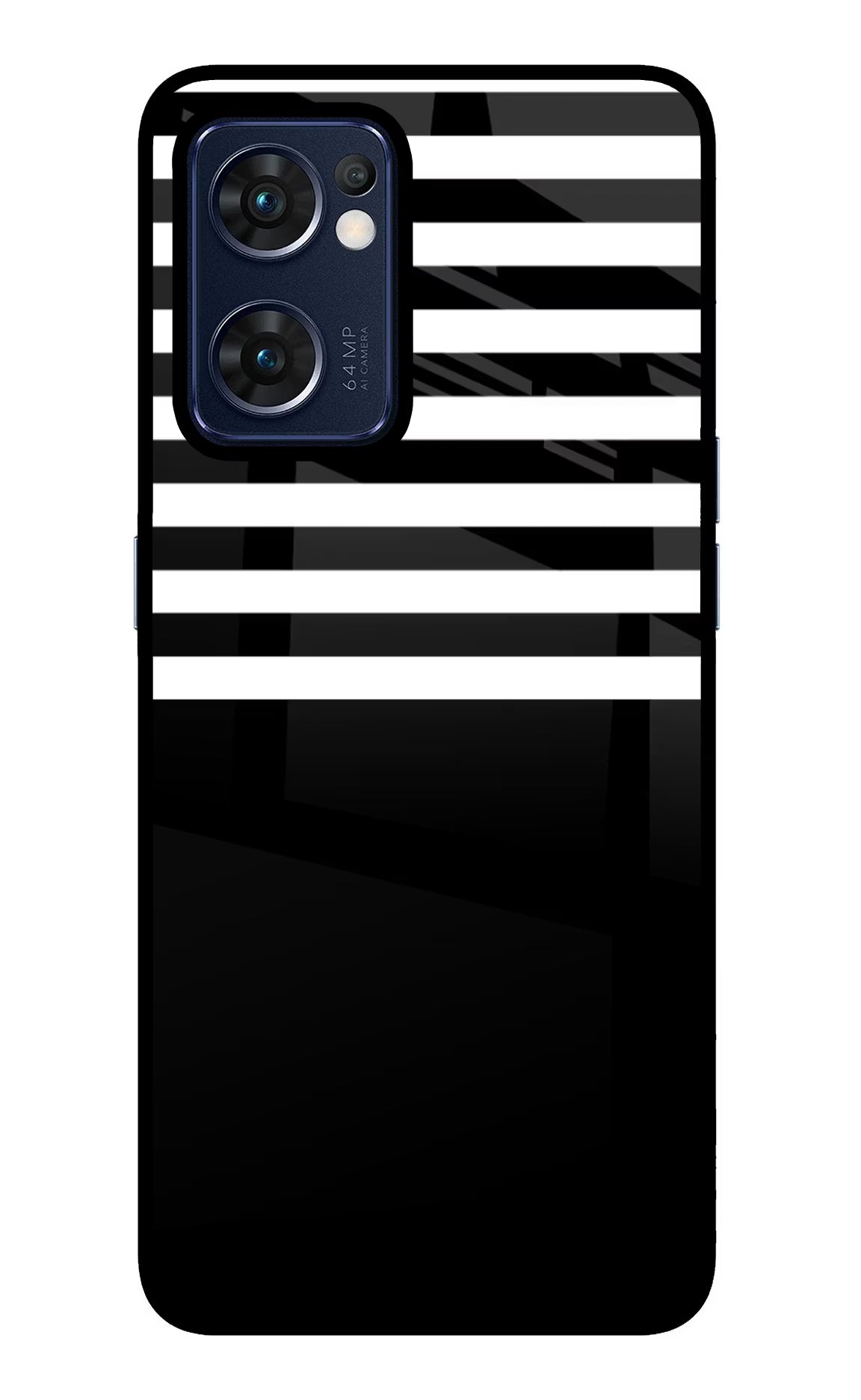 Black and White Print Oppo Reno7 5G Glass Case - Black and White Print Oppo Reno7 5G Glass Case Black and White Print Oppo Reno7 5G Glass Case