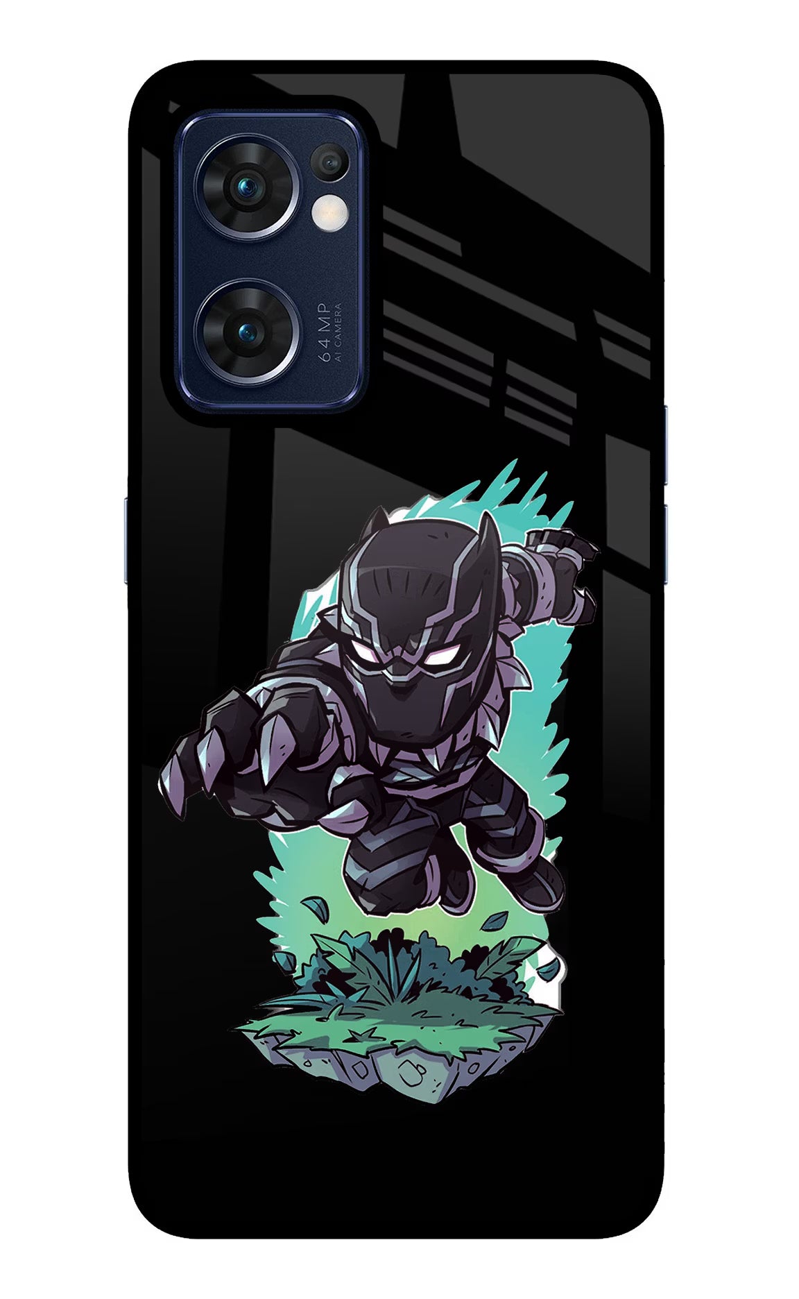 Black Panther Oppo Reno7 5G Glass Case - Black Panther Oppo Reno7 5G Glass Case Black Panther Oppo Reno7 5G Glass Case
