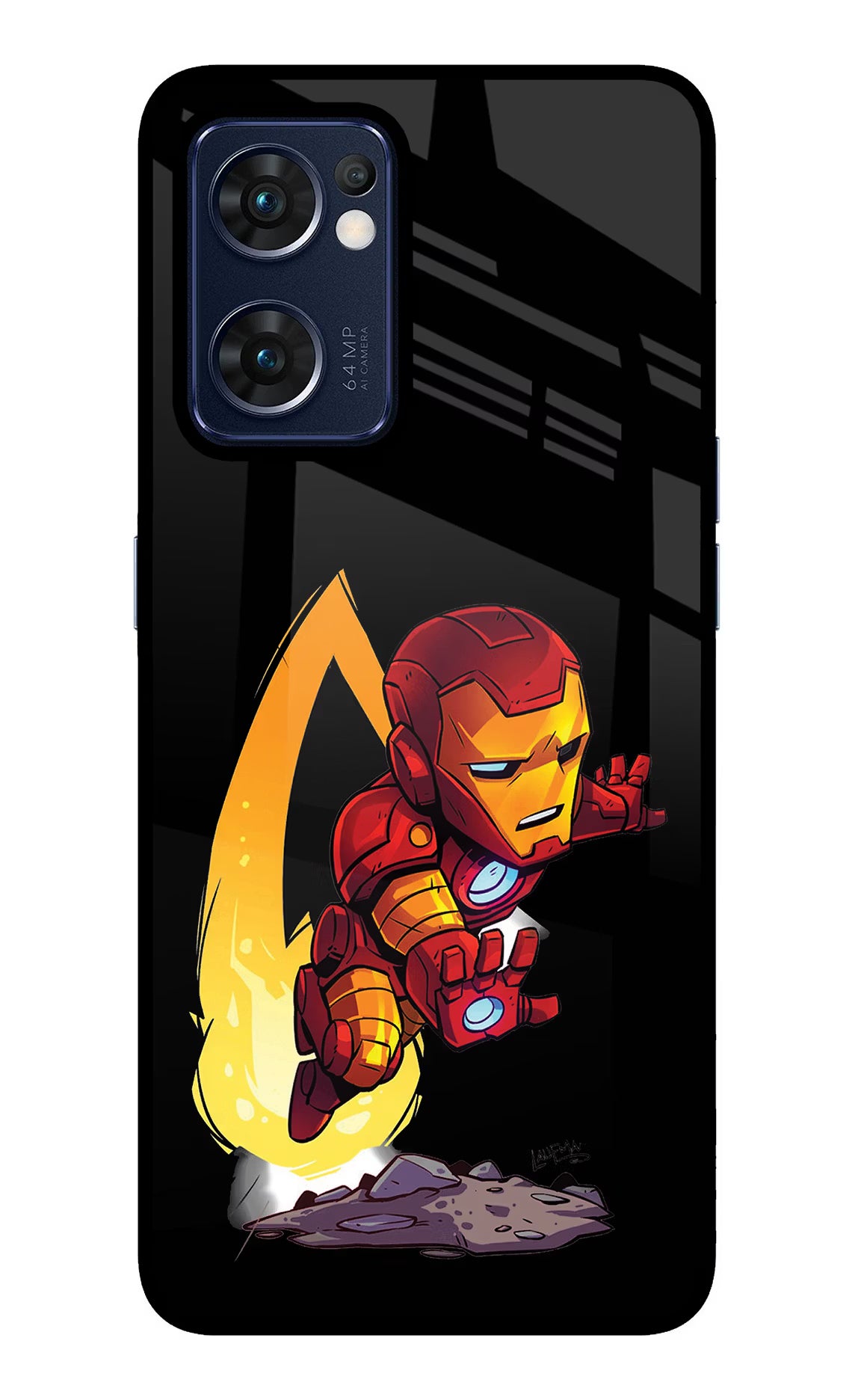 IronMan Oppo Reno7 5G Glass Case - IronMan Oppo Reno7 5G Glass Case IronMan Oppo Reno7 5G Glass Case