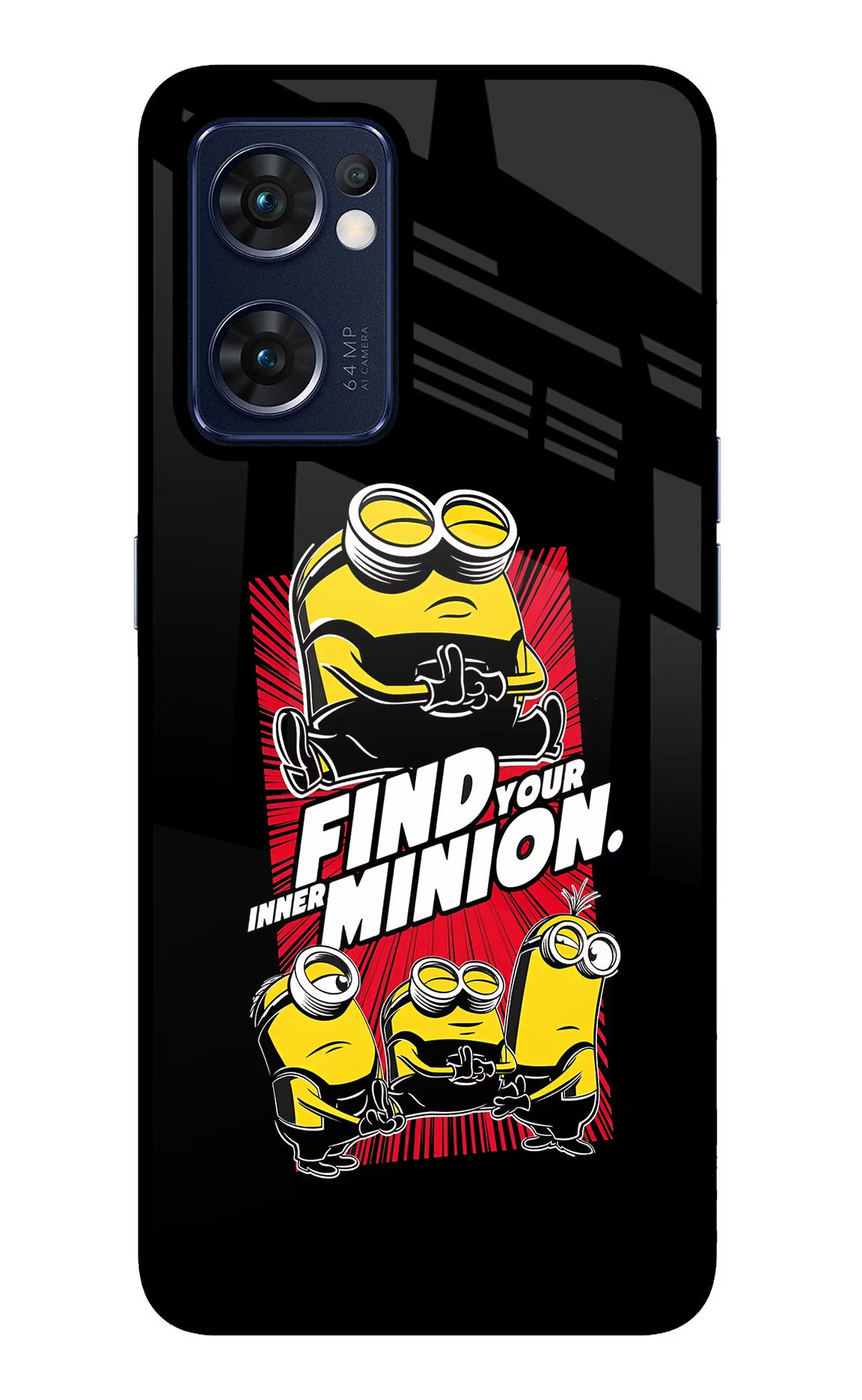 Find your inner Minion Oppo Reno7 5G Glass Case - Find your inner Minion Oppo Reno7 5G Glass Case Find your inner Minion Oppo Reno7 5G Glass Case