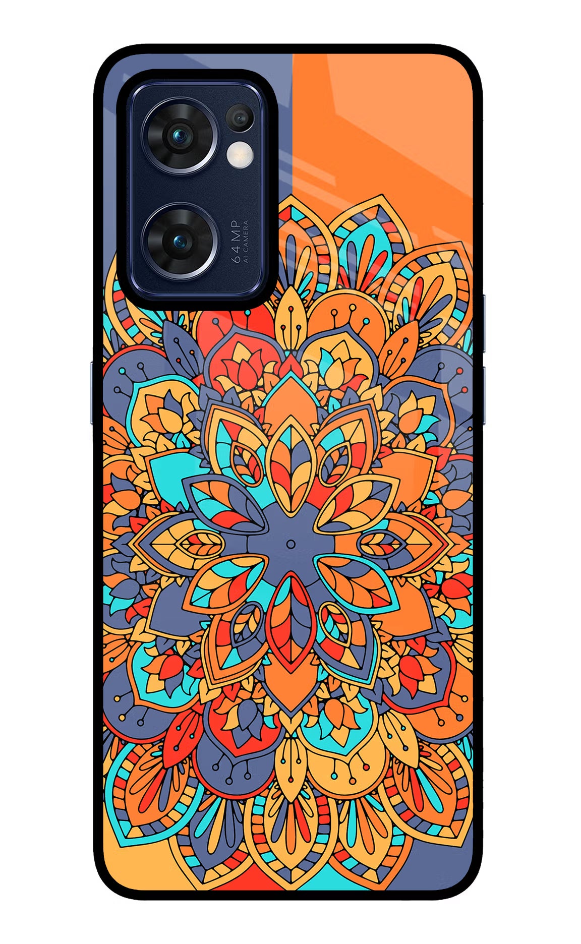 Color Mandala Oppo Reno7 5G Glass Case - Color Mandala Oppo Reno7 5G Glass Case Color Mandala Oppo Reno7 5G Glass Case