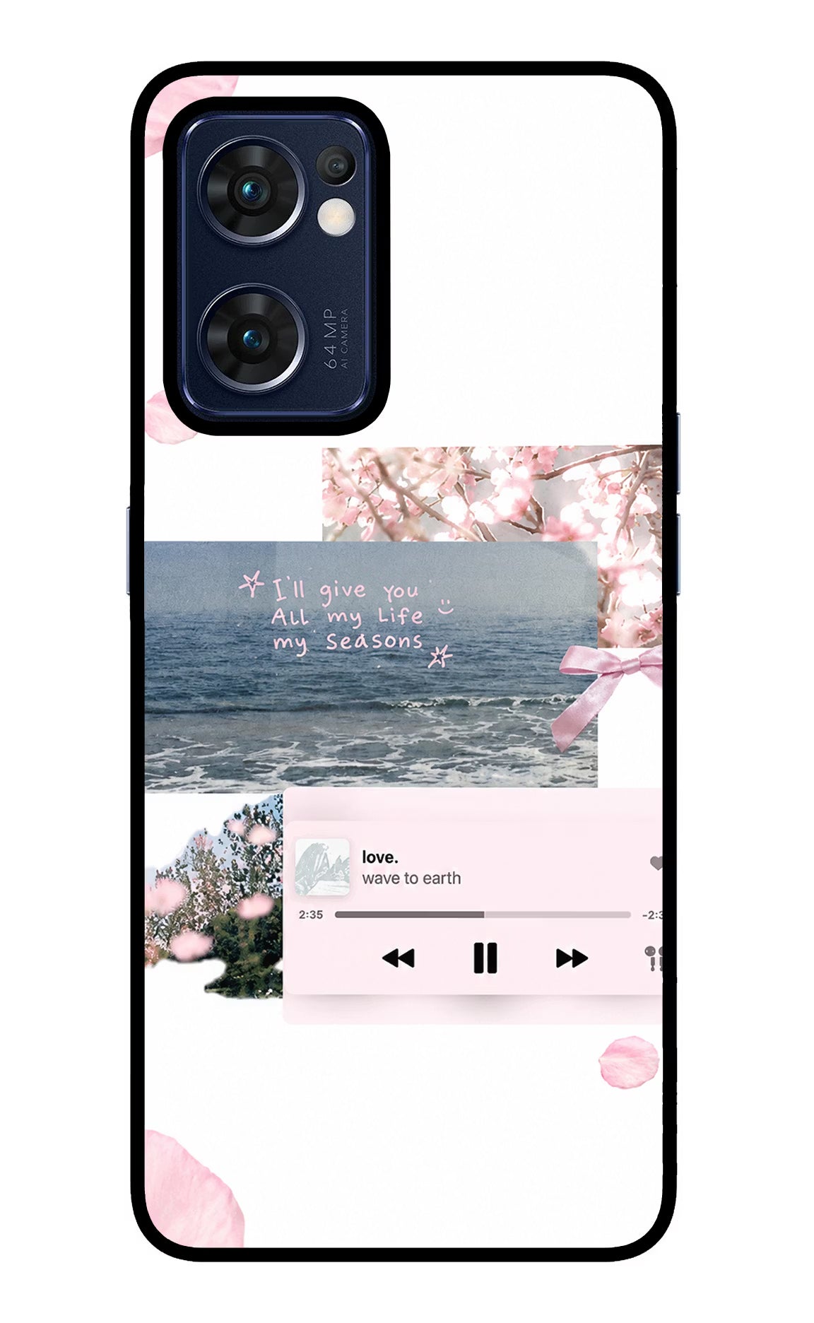 Wave to earth Oppo Reno7 5G Glass Case - Wave to earth Oppo Reno7 5G Glass Case Wave to earth Oppo Reno7 5G Glass Case