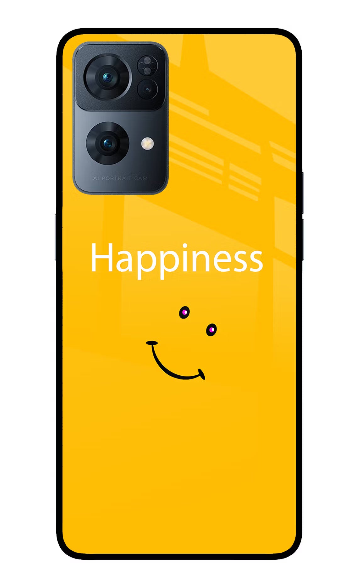 Happiness With Smiley Oppo Reno7 Pro 5G Glass Case - Happiness With Smiley Oppo Reno7 Pro 5G Glass Case Happiness With Smiley Oppo Reno7 Pro 5G Glass Case