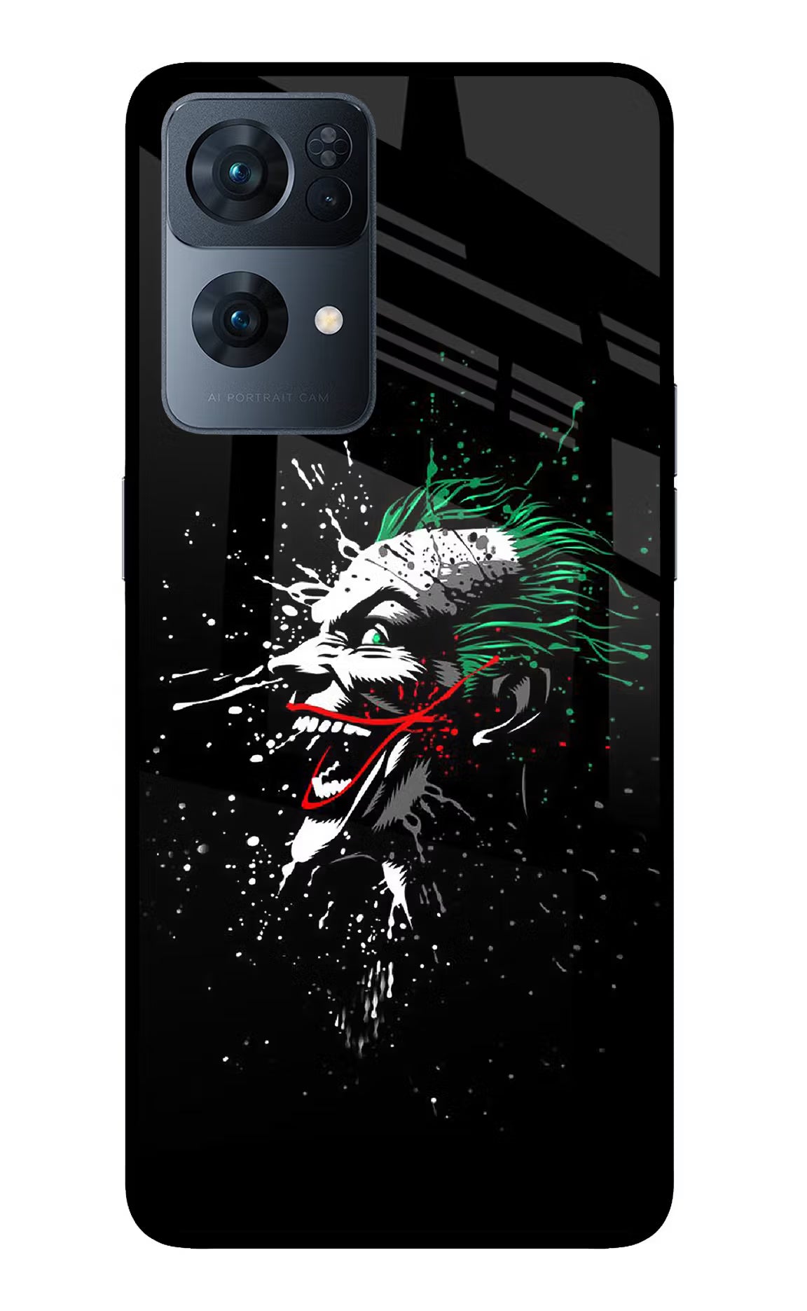Joker Oppo Reno7 Pro 5G Back Cover - Joker Oppo Reno7 Pro 5G Glass Case Back Cover by Casekaro Joker Oppo Reno7 Pro 5G Glass Case Back Cover by Casekaro