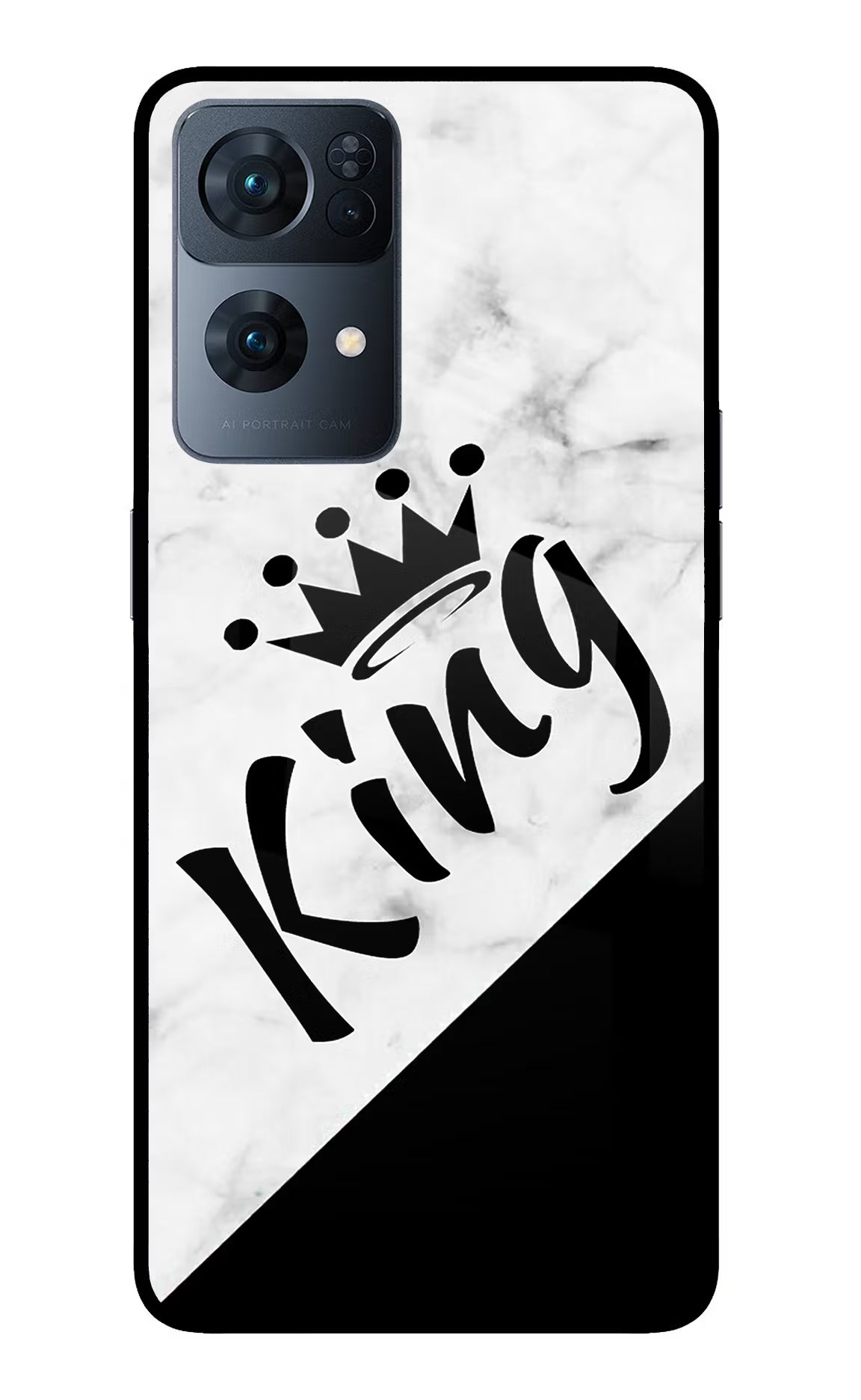 King Oppo Reno7 Pro 5G Glass Case - King Oppo Reno7 Pro 5G Glass Case King Oppo Reno7 Pro 5G Glass Case