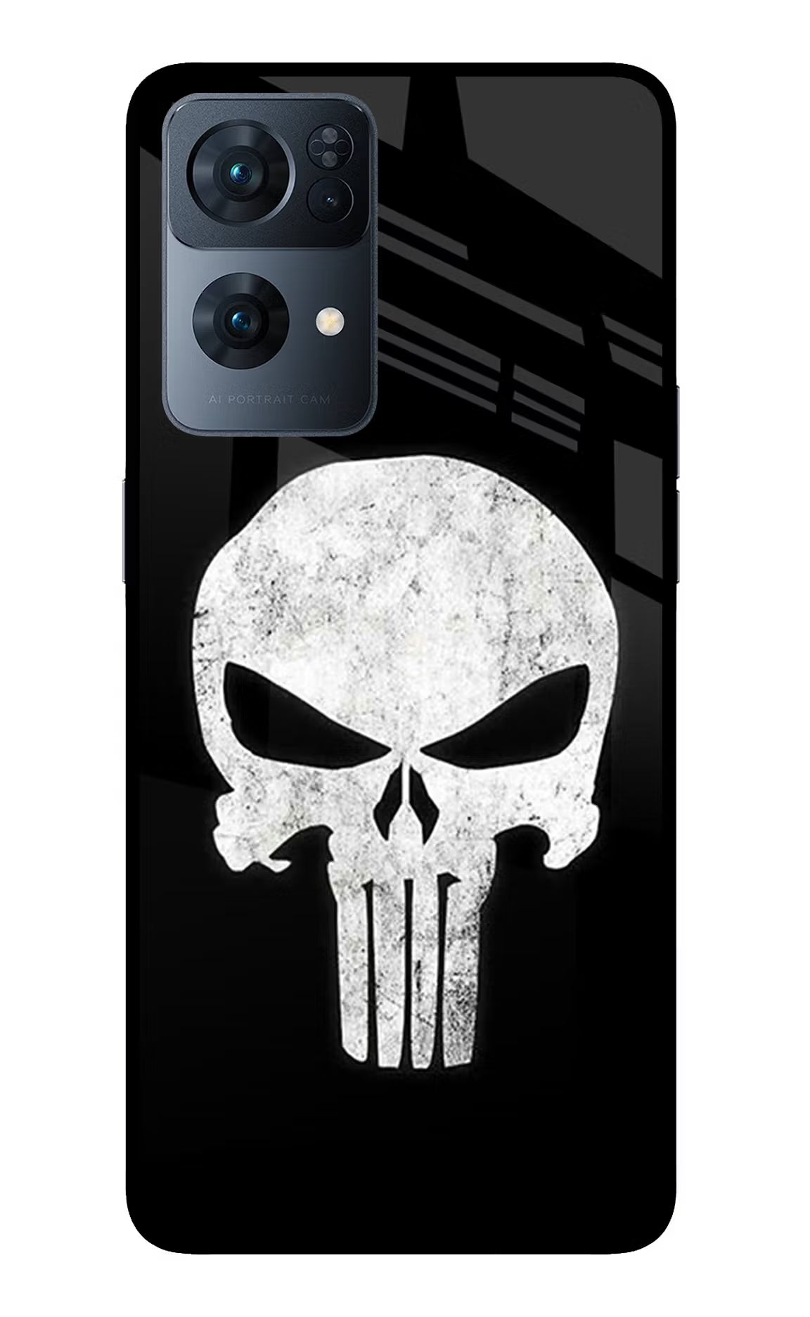 Punisher Skull Oppo Reno7 Pro 5G Glass Case - Punisher Skull Oppo Reno7 Pro 5G Glass Case Punisher Skull Oppo Reno7 Pro 5G Glass Case