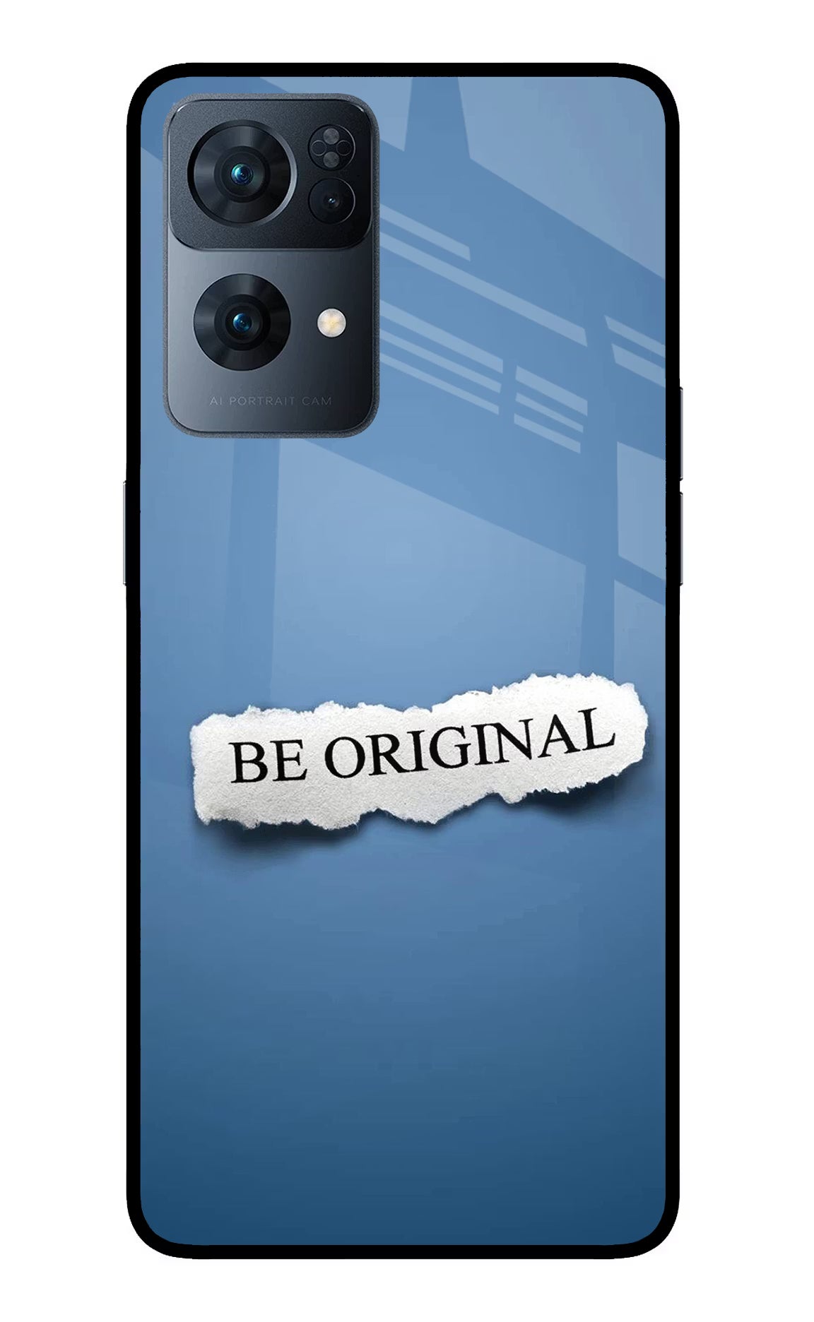 Be Original Oppo Reno7 Pro 5G Back Cover - Be Original Oppo Reno7 Pro 5G Glass Case Back Cover by Casekaro Be Original Oppo Reno7 Pro 5G Glass Case Back Cover by Casekaro
