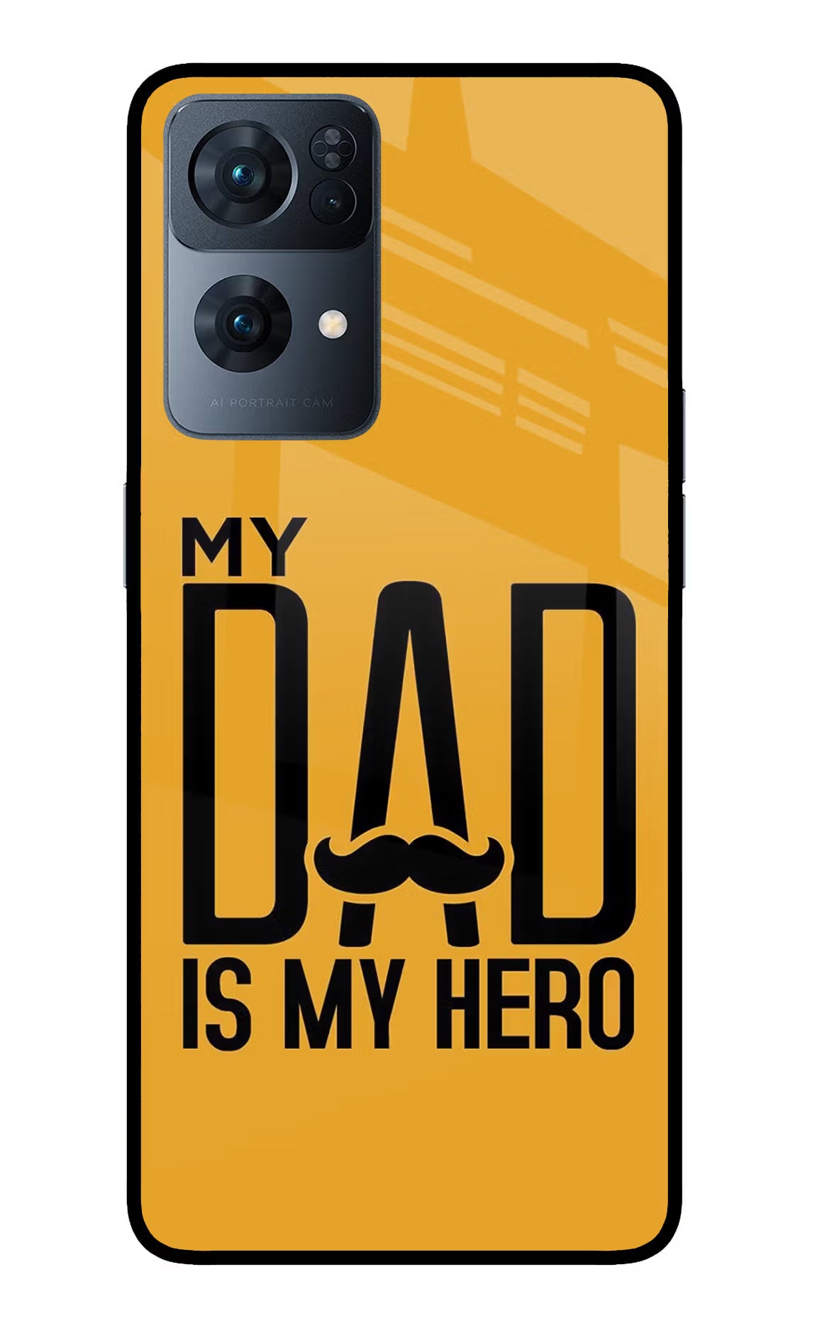 My Dad Is My Hero Oppo Reno7 Pro 5G Back Cover - My Dad Is My Hero Oppo Reno7 Pro 5G Glass Case Back Cover by Casekaro My Dad Is My Hero Oppo Reno7 Pro 5G Glass Case Back Cover by Casekaro