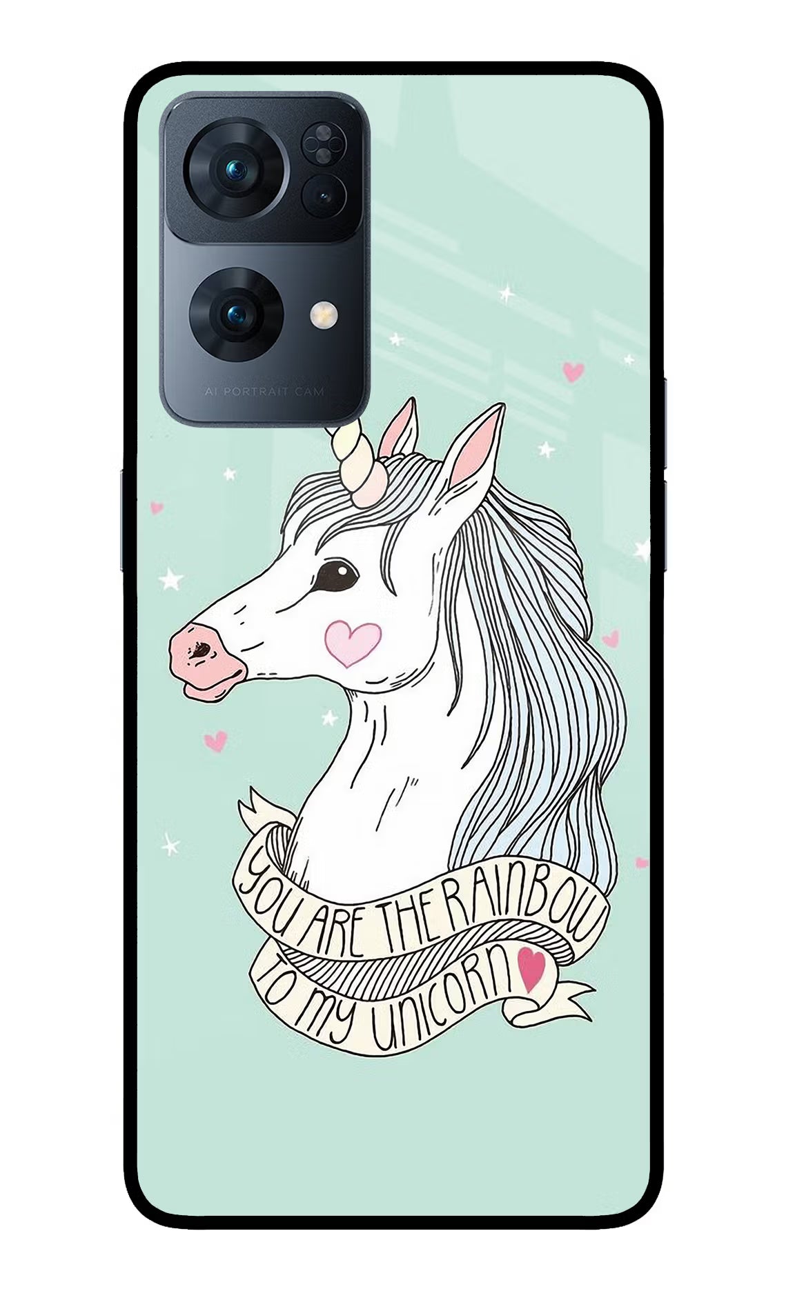 Unicorn Wallpaper Oppo Reno7 Pro 5G Back Cover - Unicorn Wallpaper Oppo Reno7 Pro 5G Glass Case Back Cover by Casekaro Unicorn Wallpaper Oppo Reno7 Pro 5G Glass Case Back Cover by Casekaro