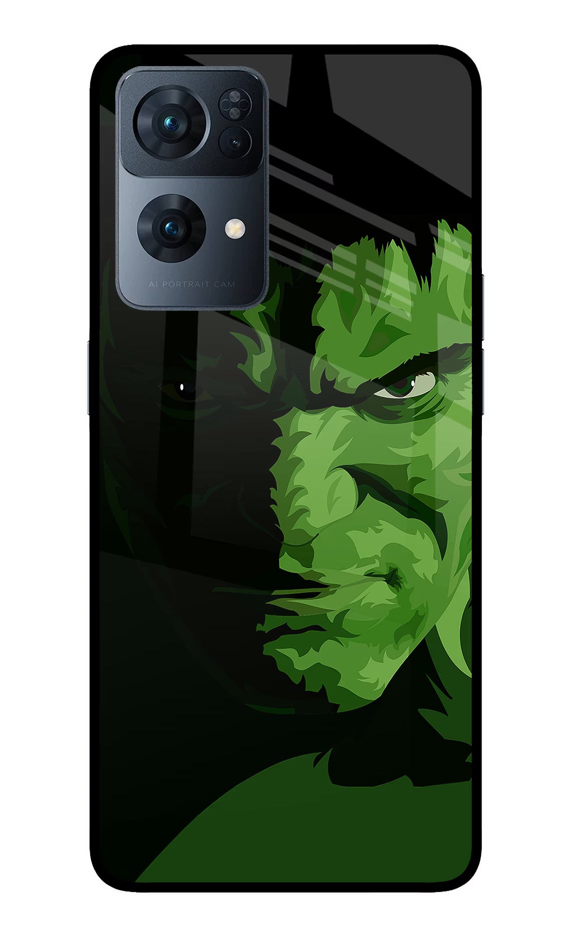 HULK Oppo Reno7 Pro 5G Back Cover - HULK Oppo Reno7 Pro 5G Glass Case Back Cover by Casekaro HULK Oppo Reno7 Pro 5G Glass Case Back Cover by Casekaro